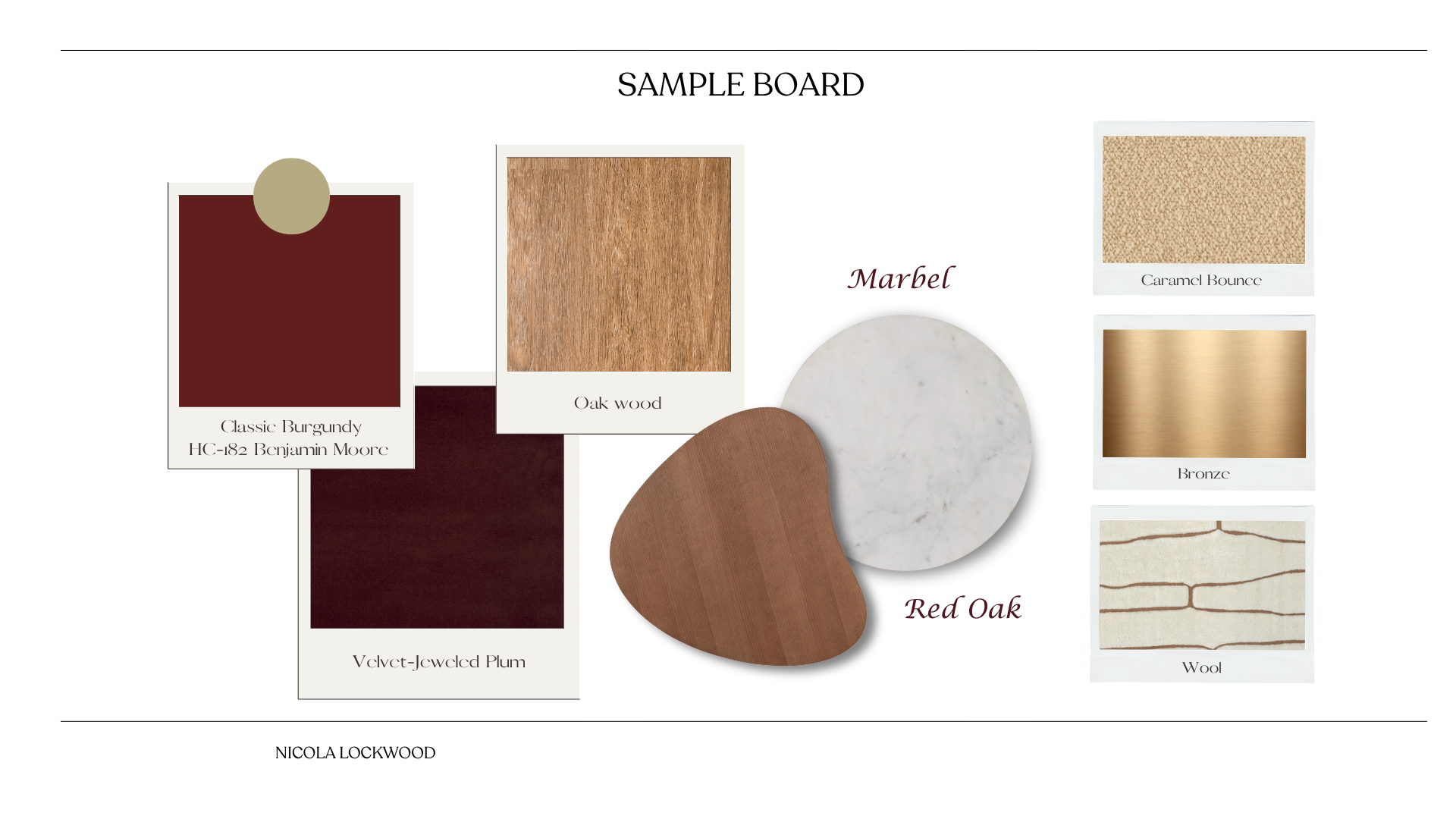 MATERIAL BOARD LIVING AREA