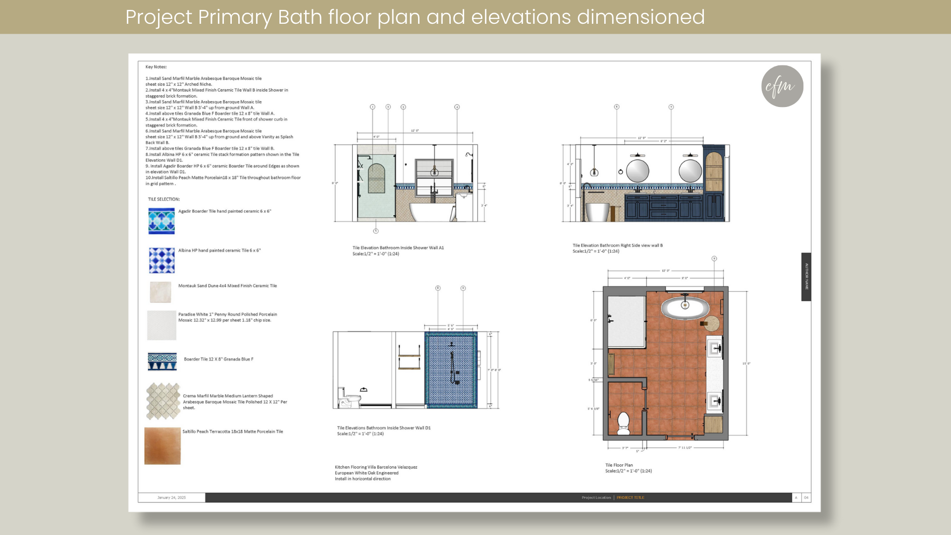 Primary Bathroom Technical Plans 