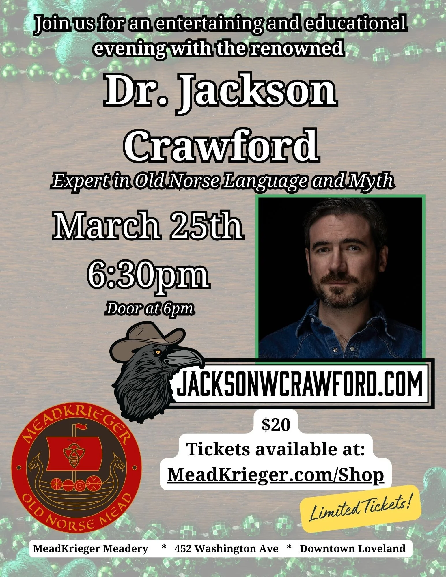 Dr. Jackson Crawford - March Speaking Event