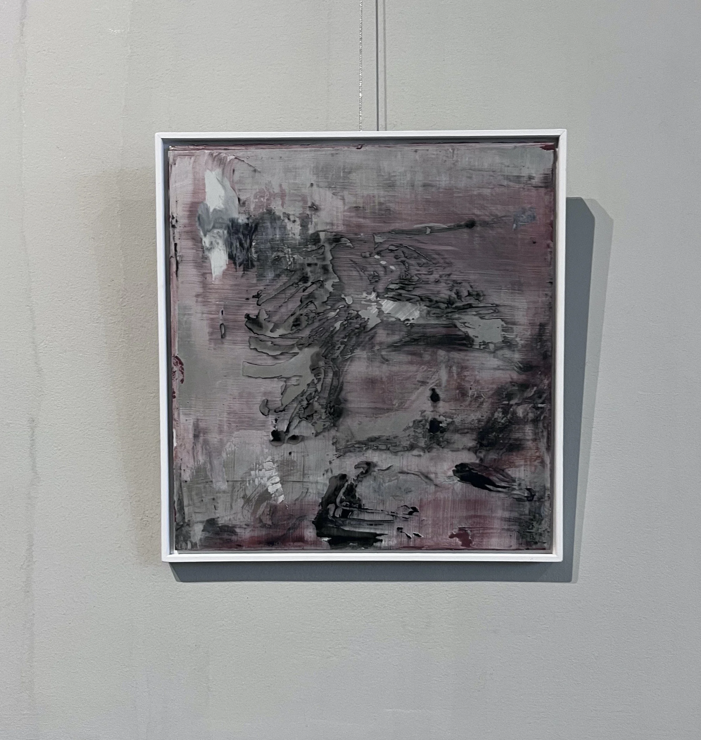 'shimmer' oil and cold wax on aluminium