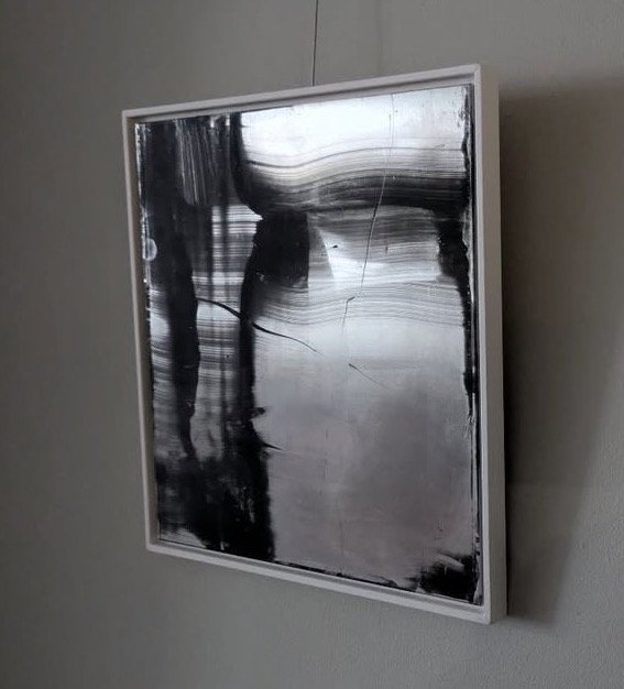 'unbound' oil and cold wax on aluminium (SOLD)