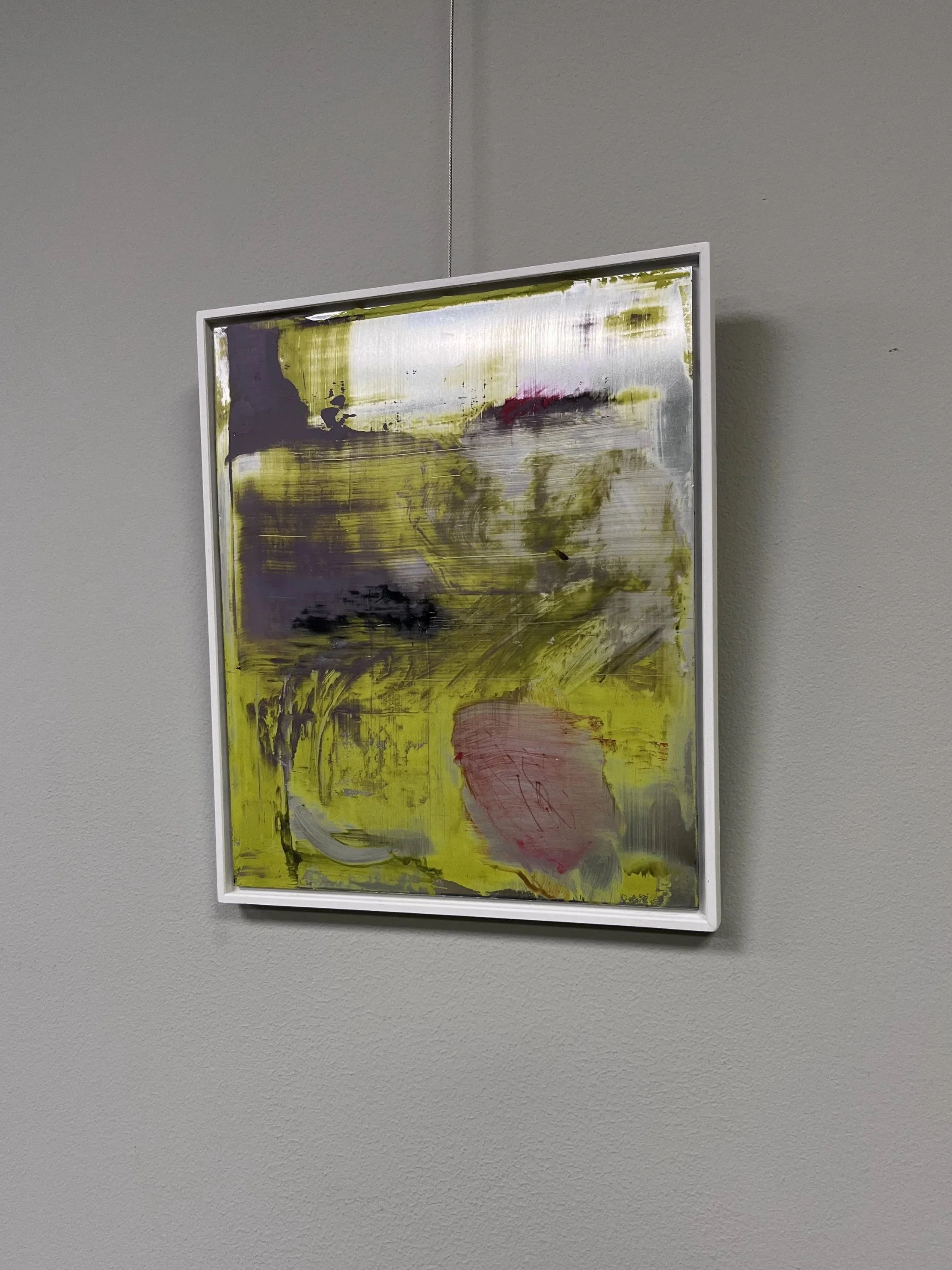 'the winds imprint' oil and cold wax on aluminium