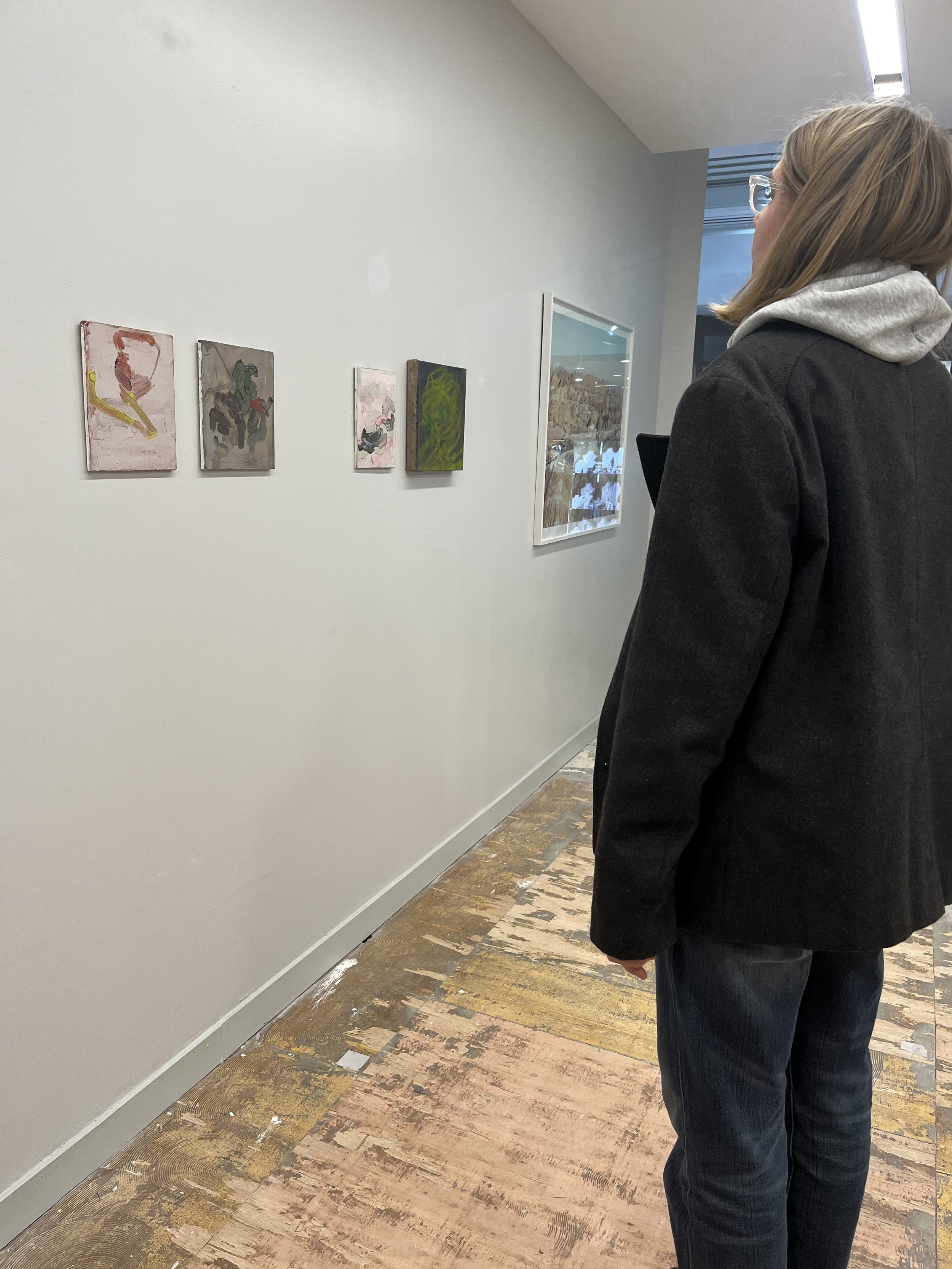 three paintings exhibited
(whispering, half glimpsed and keep looking)