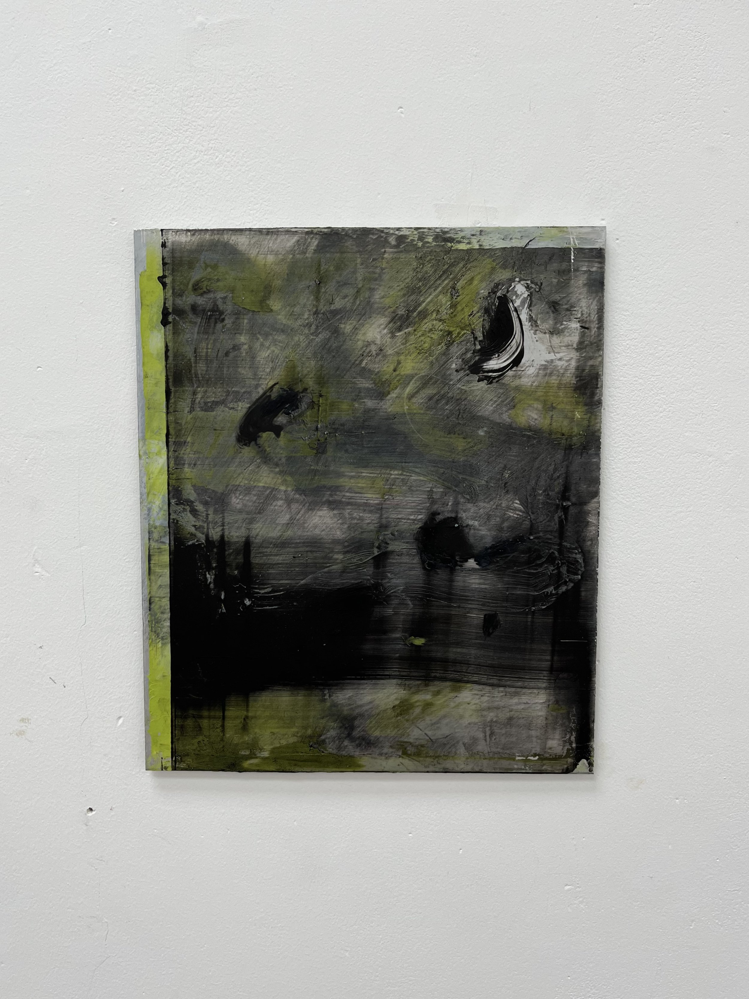 distil, oil and cold wax on aluminium (220x255mm) SOLD