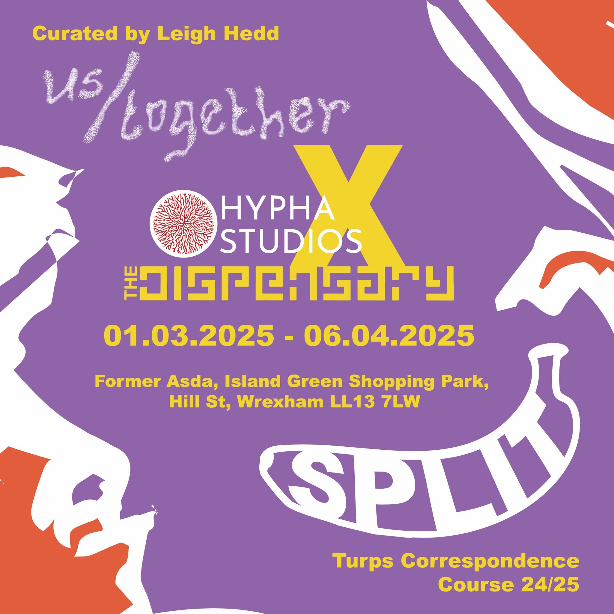 'split' exhibition in Wrexham 2025