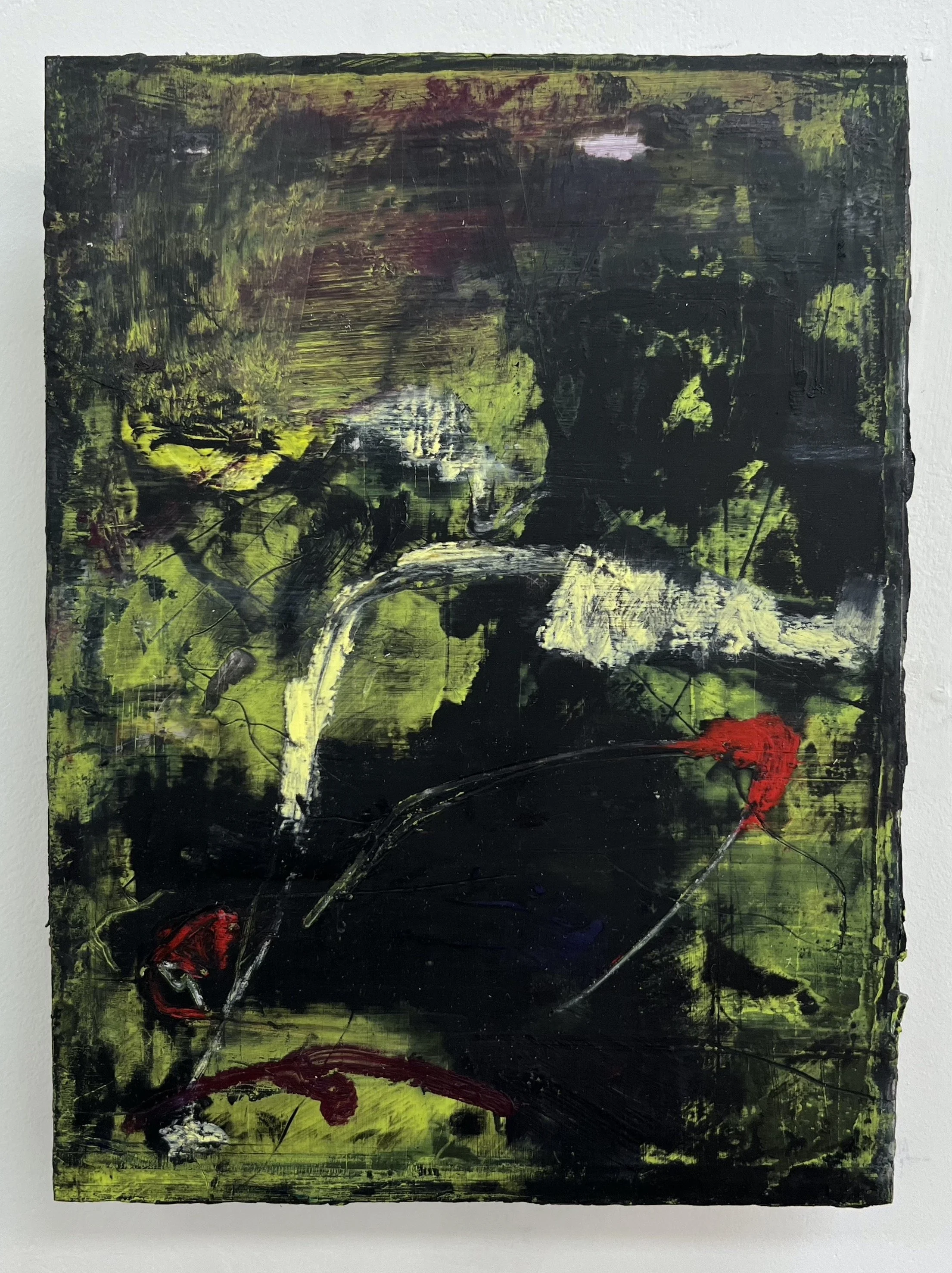 16.'out of time' oil and cold wax on aluminium (215x255mm).jpeg