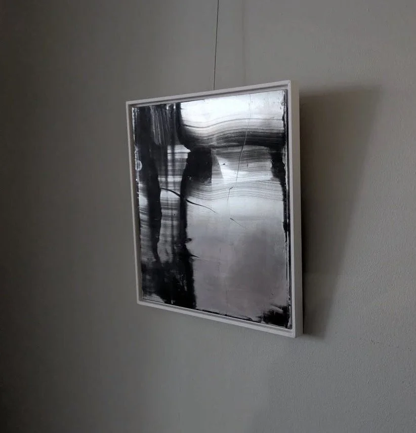 'unbound' oil and cold wax on aluminium (SOLD)