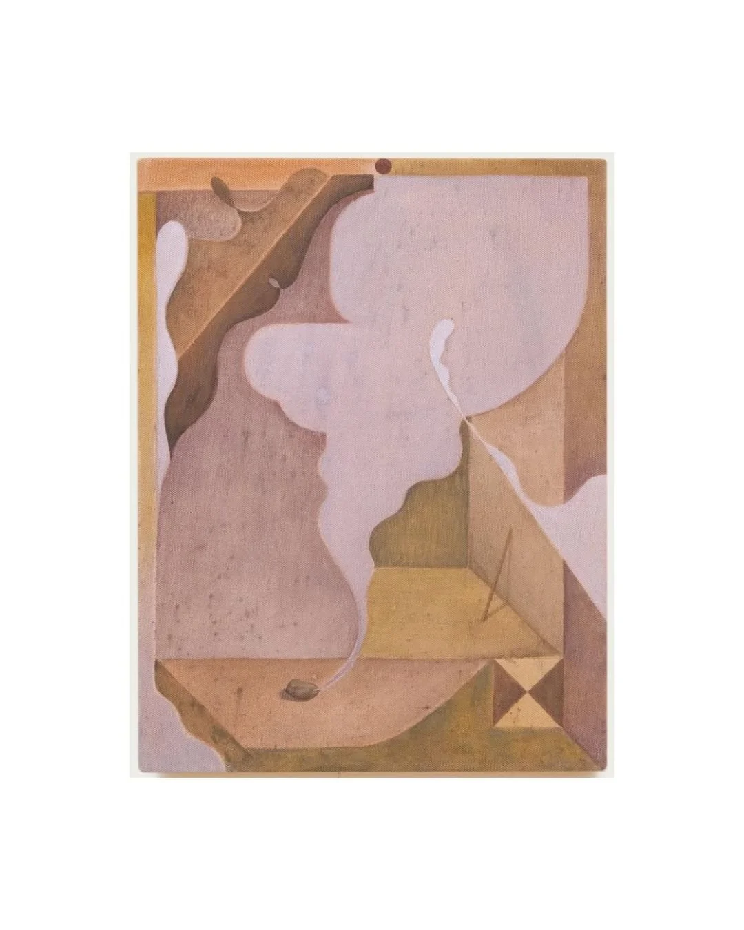 @aaronglasson Porous Boundary, 2025, Pigment, oil, wax and pencil on canvas, 30 x 40cm #aaronglasson