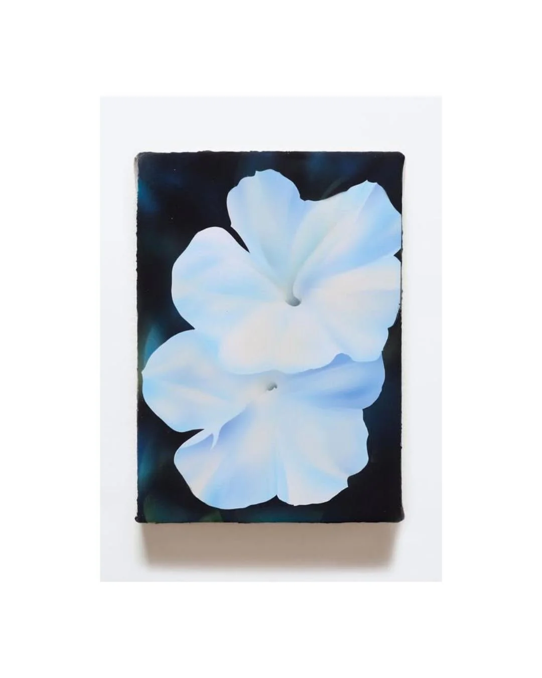 @jupescoops Spectacle (Porcelain Blue), 2025, Acrylic and flashe on canvas, 7 x 5 x 1&quot; #zepstergallery #aaronelvisjupin
