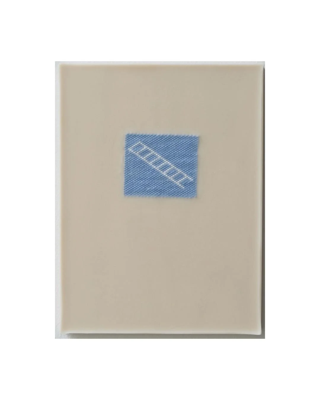 @sfv___ I'm standing on the unsafe rung, 2025, Wax and woven beads, 15 x 20 cm #sydneyvize