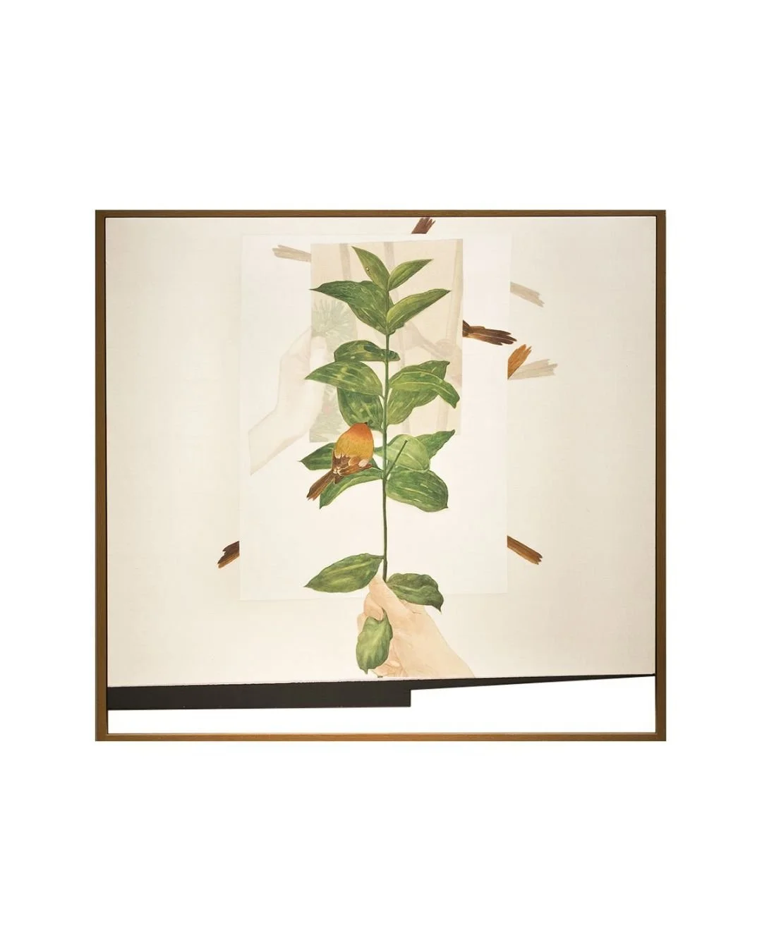 @minwook_jin Layers 두 개의 장, 2025, ink, powder pigment on silk mounted on hanji, 62.3 x 58cm #minwookjin