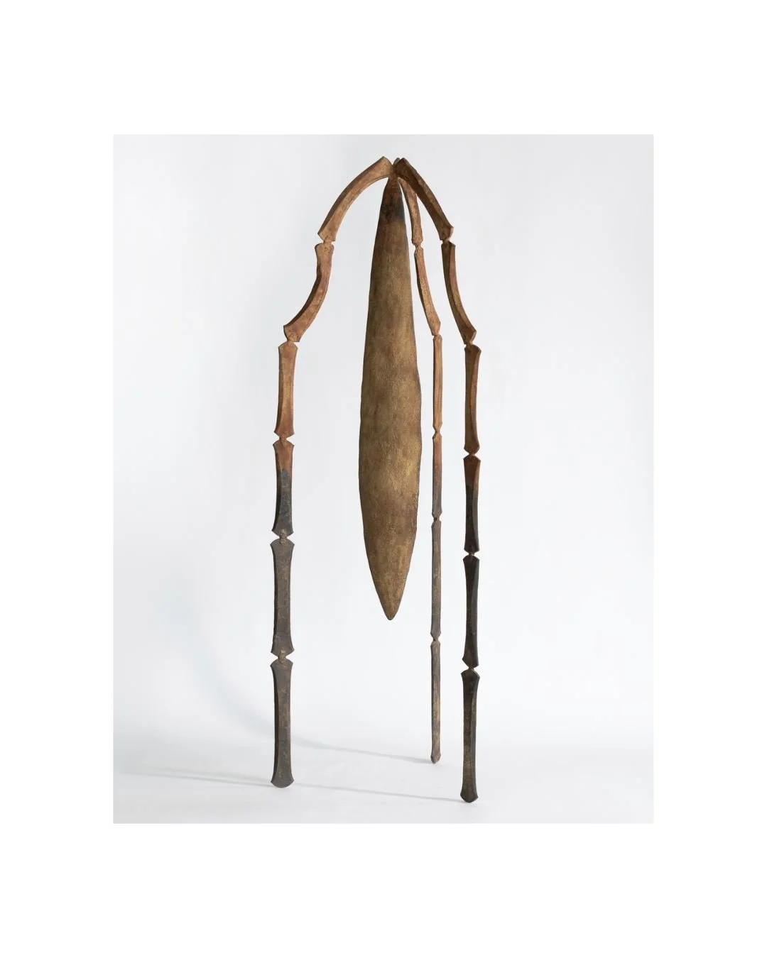 @etienne.jacobee Forbidden Fruit I (Fruit d&eacute;fendu I), 1999, Steel, black and green earth, 181 &times; 63 &times; 53 cm #etiennejacobee