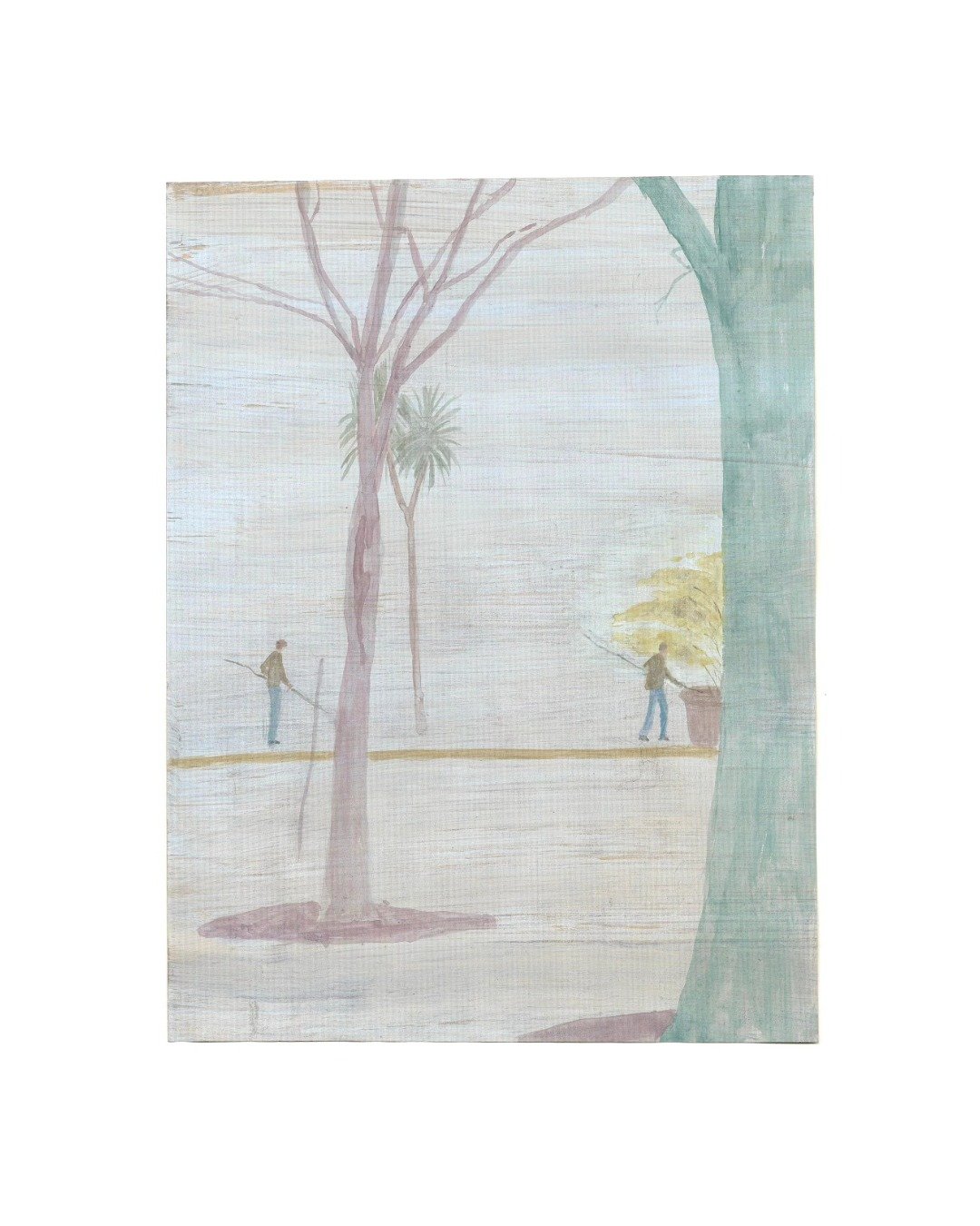 @gregbecker2 Millbank Gardens, April 24, Gouache and watercolor, 22 x 33 cm #gregbecker