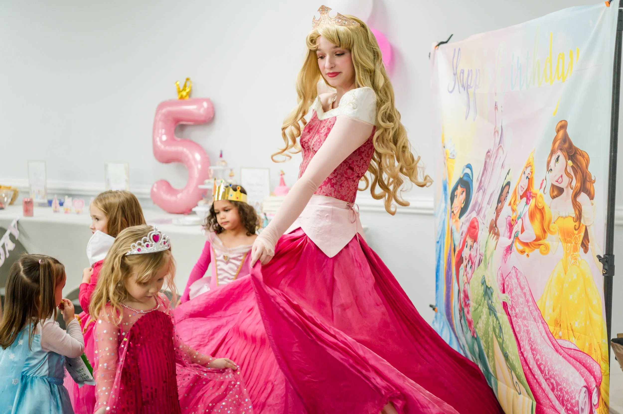 Aurora from Sleeping Beauty birthday party disney princess character performer