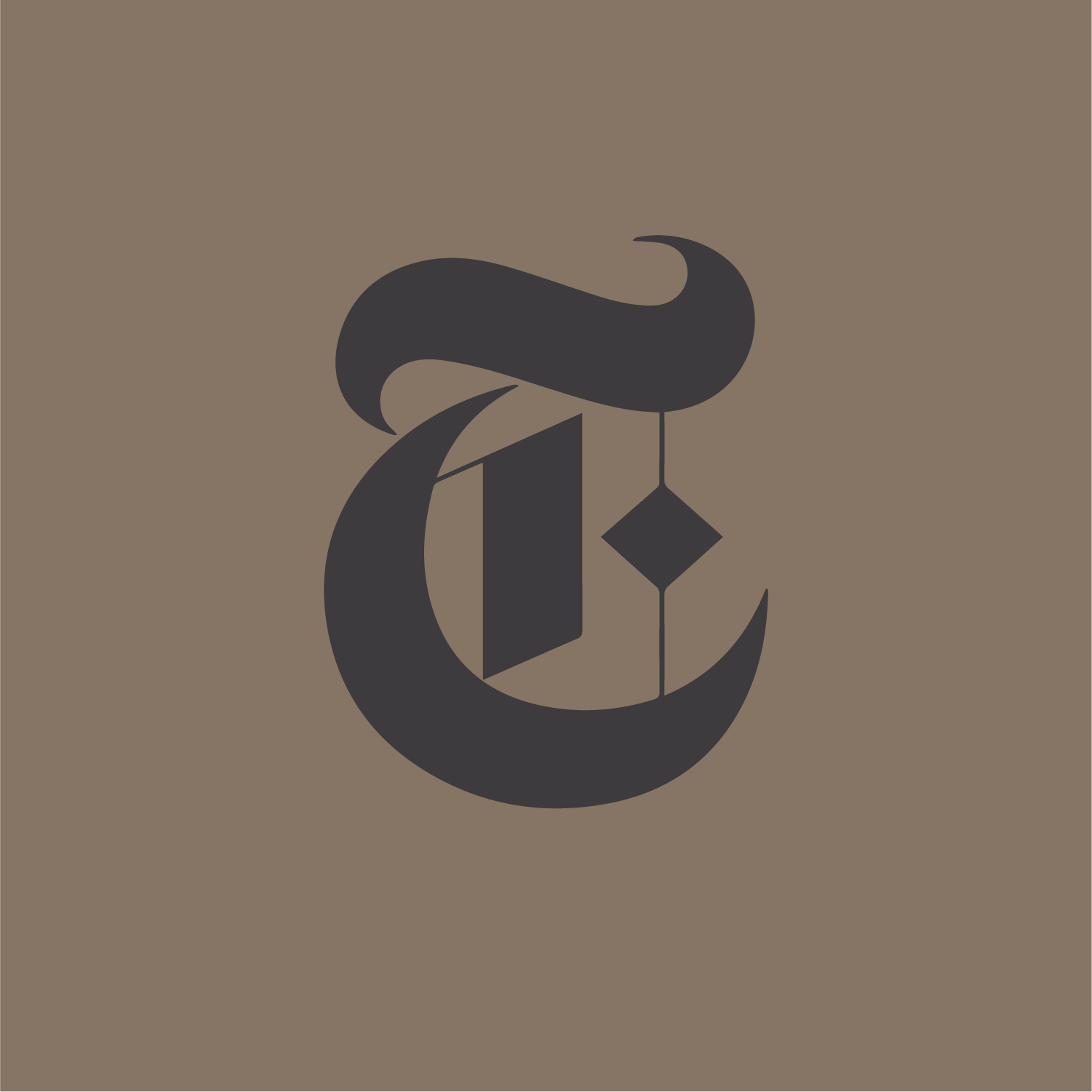 Stylized letter 'C' with a diamond shape and a paragraph symbol, in black on a brown background.