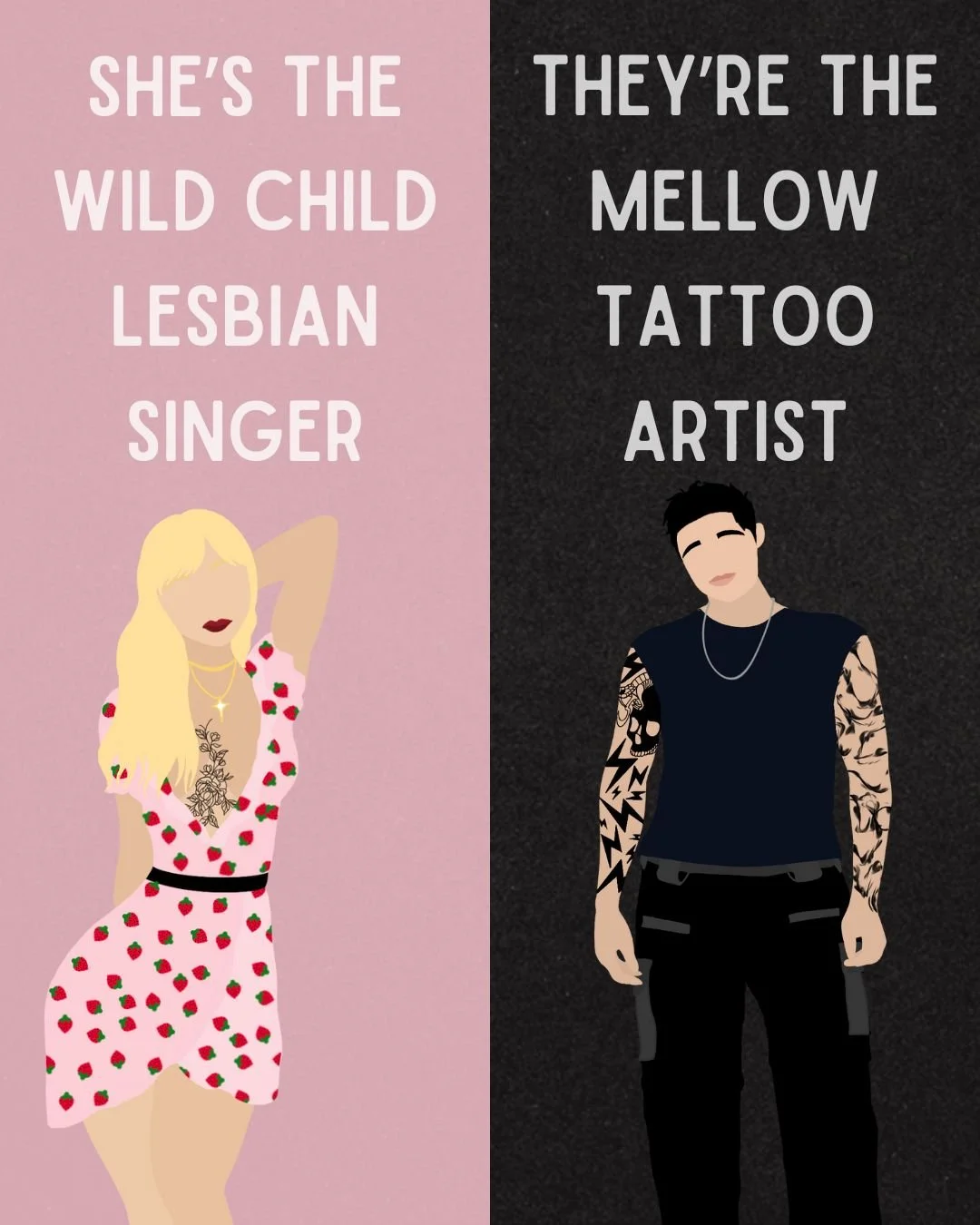 A Sapphic Renee Rapp coded fake dating rockstar romance.

Emily:

When my manager insists I need to &lsquo;calm down&rsquo; my image for the sake of getting bigger gigs, I immediately reject the idea. But as I&rsquo;m passed up for a big opportunity 