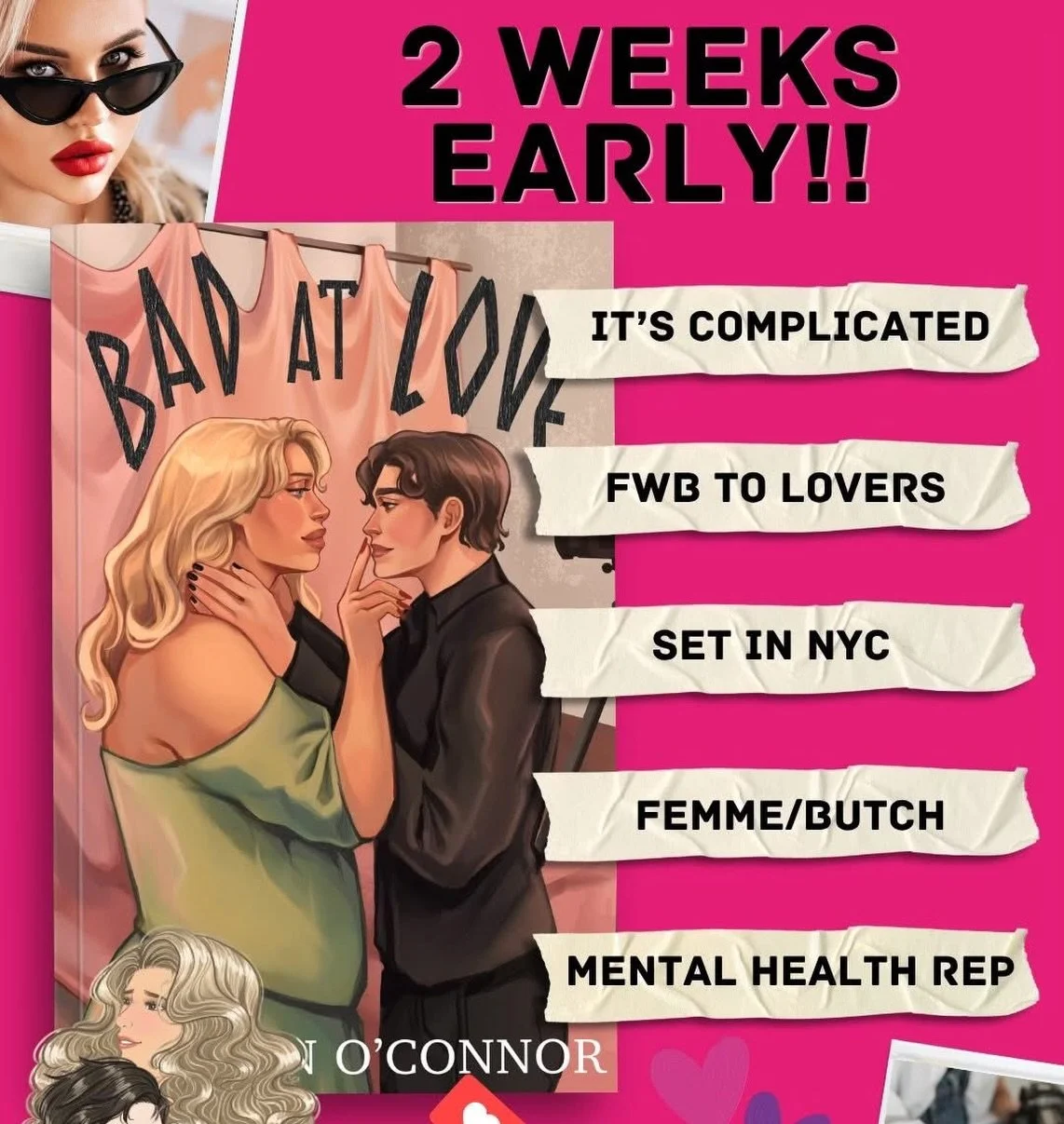 🩷TWO WEEKS to go until Bad at Love is Live in Kindle Unlimited! 
Orrr... if you buy it directly from my site you can have Cari &amp; Max&rsquo;s story TODAY!! 

What to Expect: 
👩🏼&zwj;🤝&zwj;👩🏻 Spice on page 1 
📱Influencer / Photographer
❤️ Me