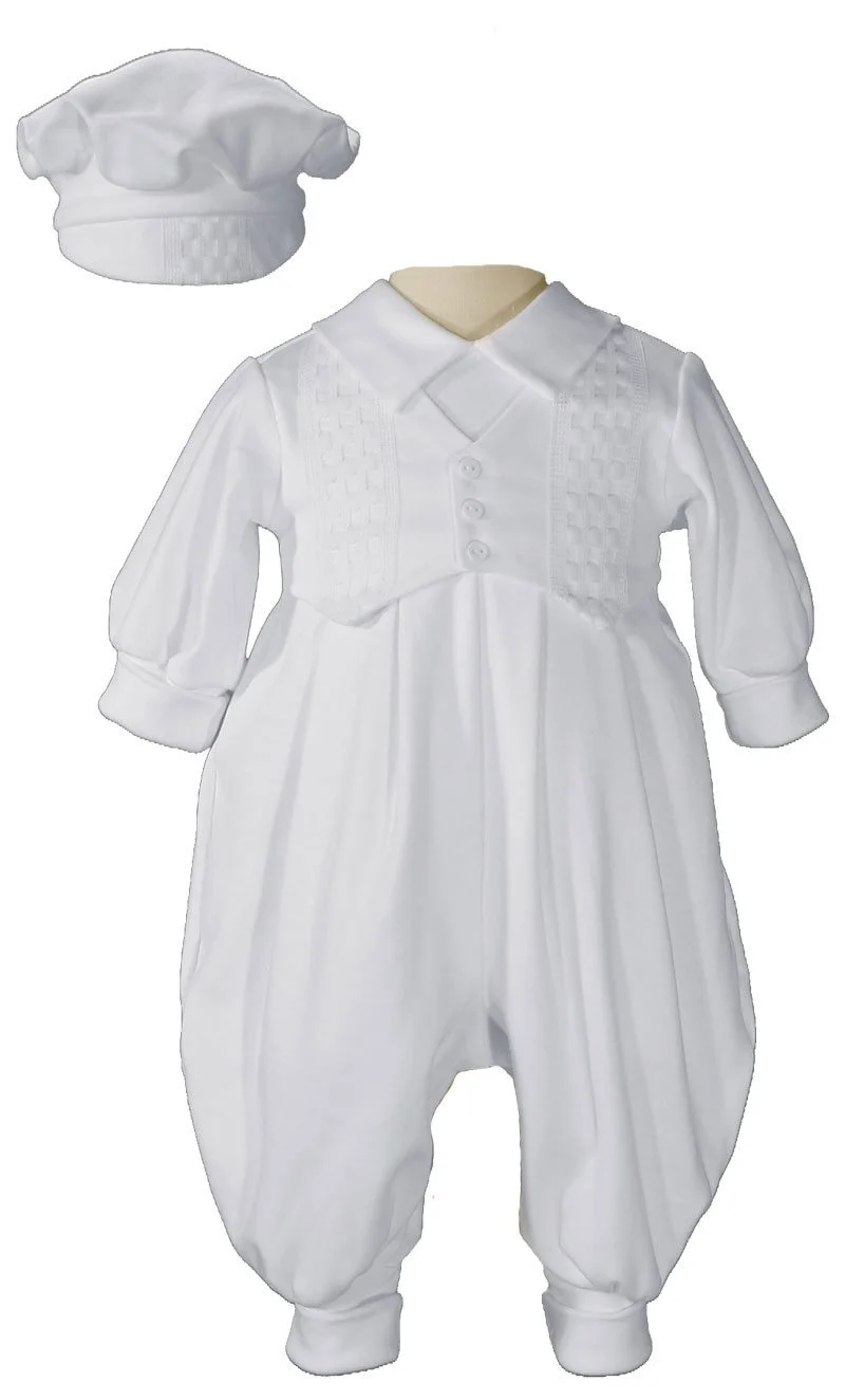 save Boys Long Sleeve White Celebration Christening Baptism Set with Hat