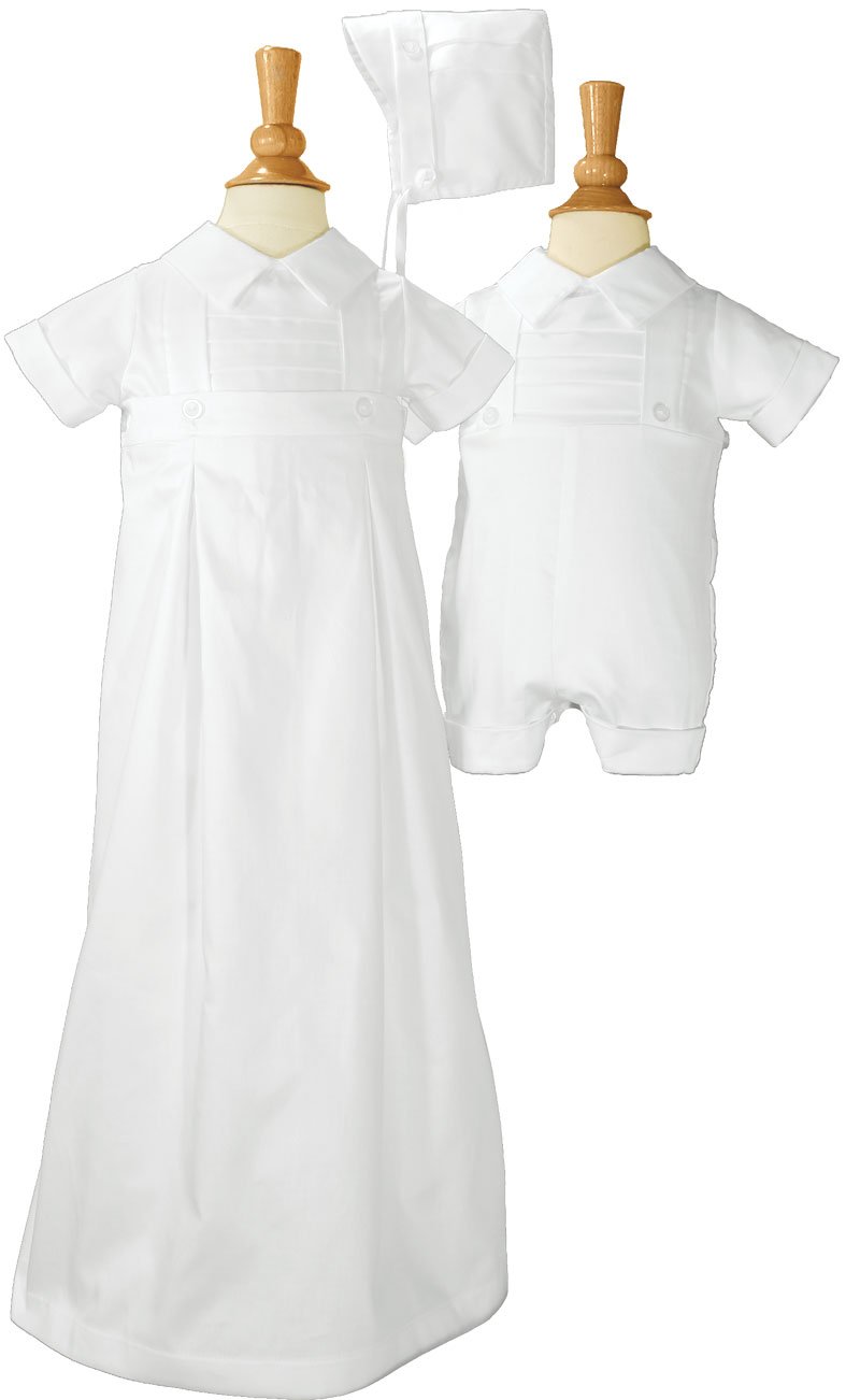 Boys 100% Cotton Convertible Christening Baptism Set with Hat $0.00 $132.00  Boys cotton convertible christening baptism set with hat.