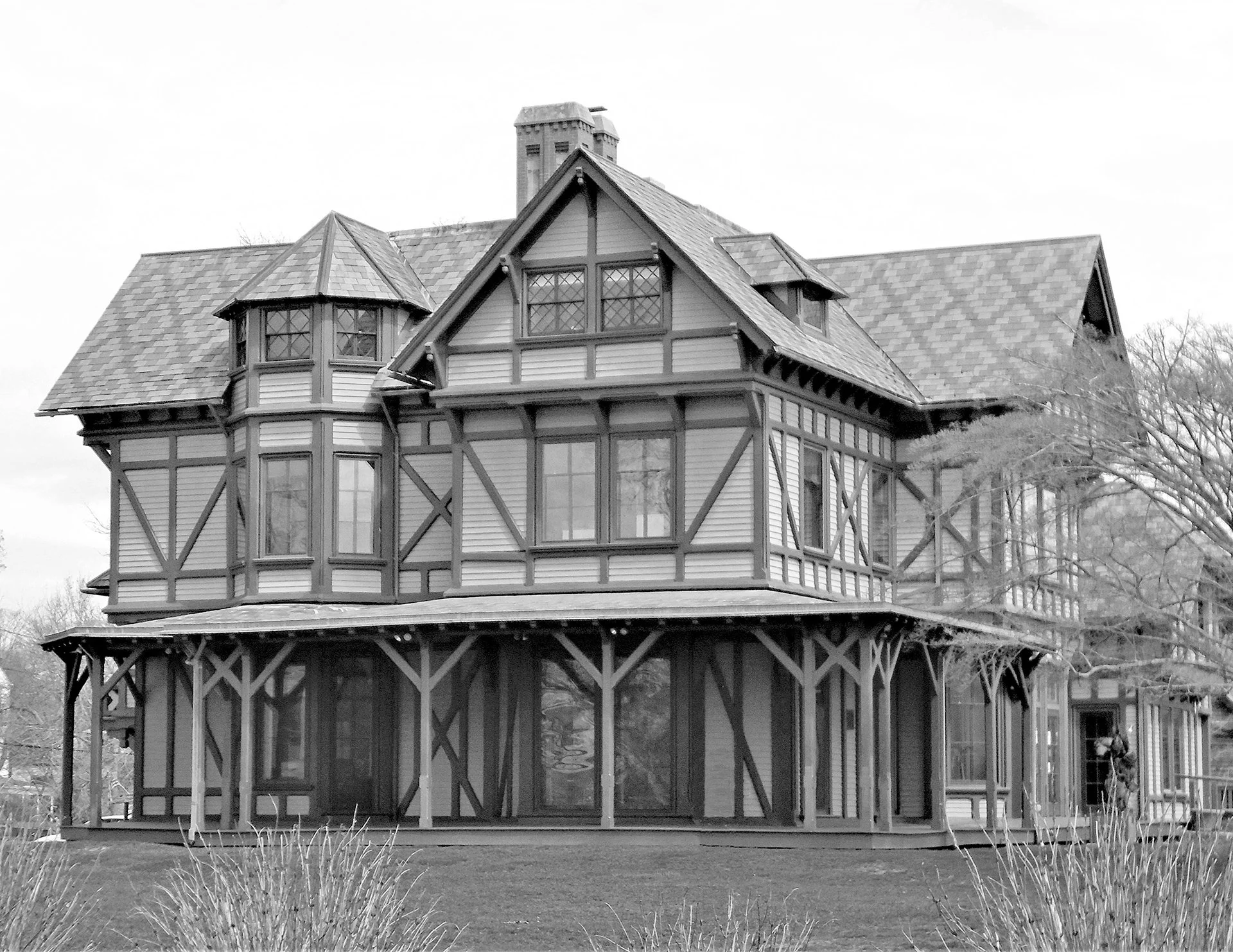 The Stick style was a late-19th-century American architectural style, transitional between the Carpenter Gothic style of the mid-19th century, and the Queen Anne style that it had evolved into by the 1890s. The style sought to bring a translation of 