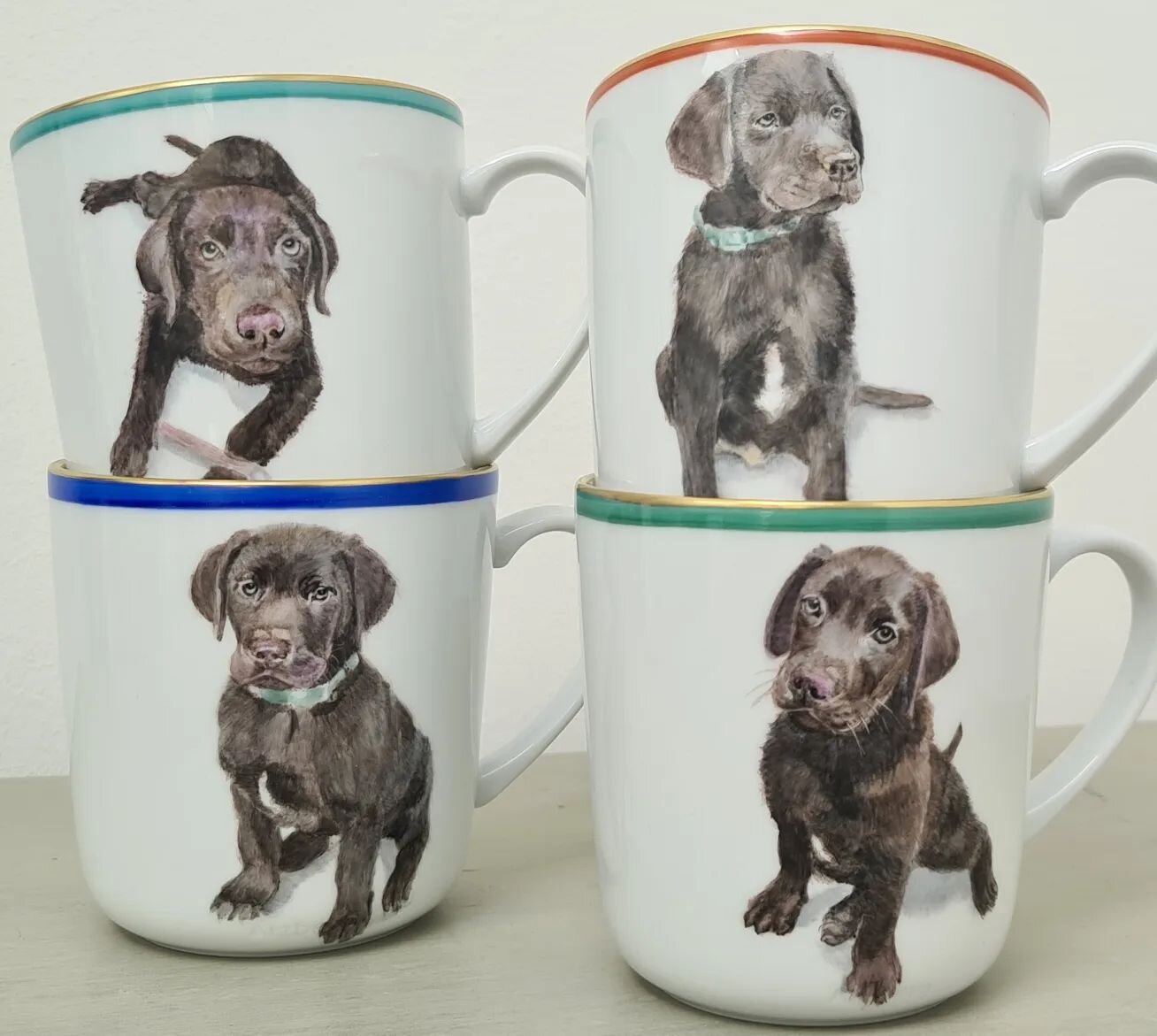 Decopaint#Porzellanmalerei#Hundportrait#Auftrag#Labrador