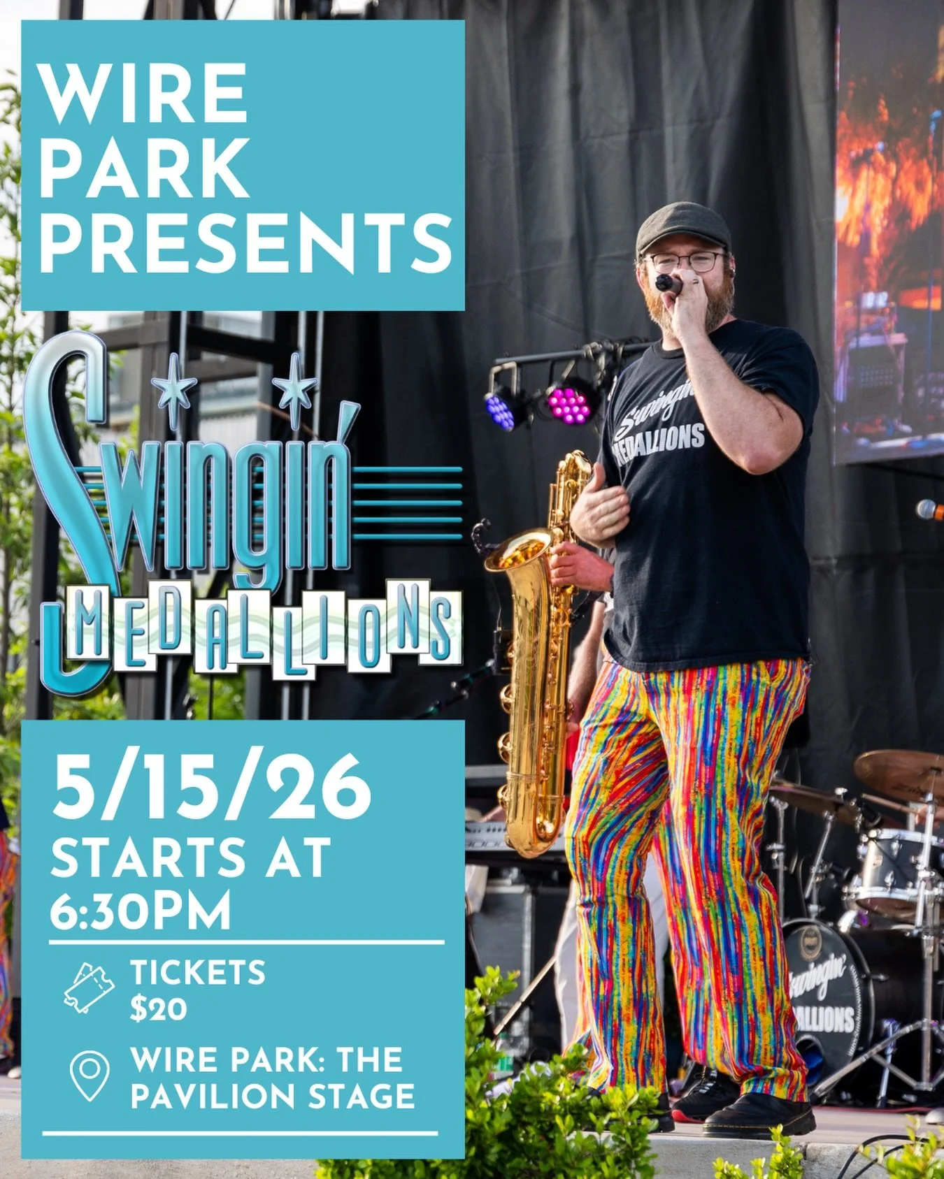 THE SWINGIN&rsquo; MEDALLIONS ARE BACK!!

On May 15th at 6:30pm, The Swingin&rsquo; Medallions will be joining us again on The Pavilion Stage for a night you won&rsquo;t want to miss!

Ticket sales go live TODAY at 6pm, and they will be $20. You can 