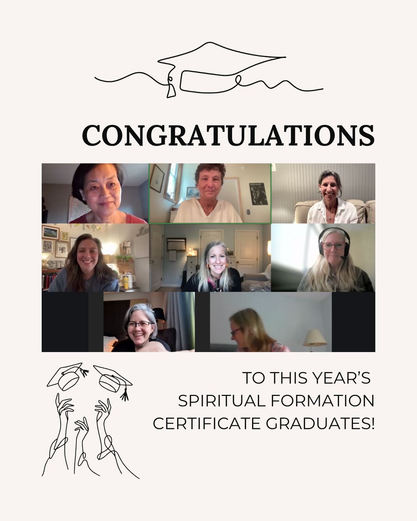 And the congratulations just keep rolling!

Our certificate in spiritual formation was yet again such a gift ☺️

You all should be so proud of the work you&rsquo;ve put in &amp; the intentional way you&rsquo;ve grown.

See you out there in the field!