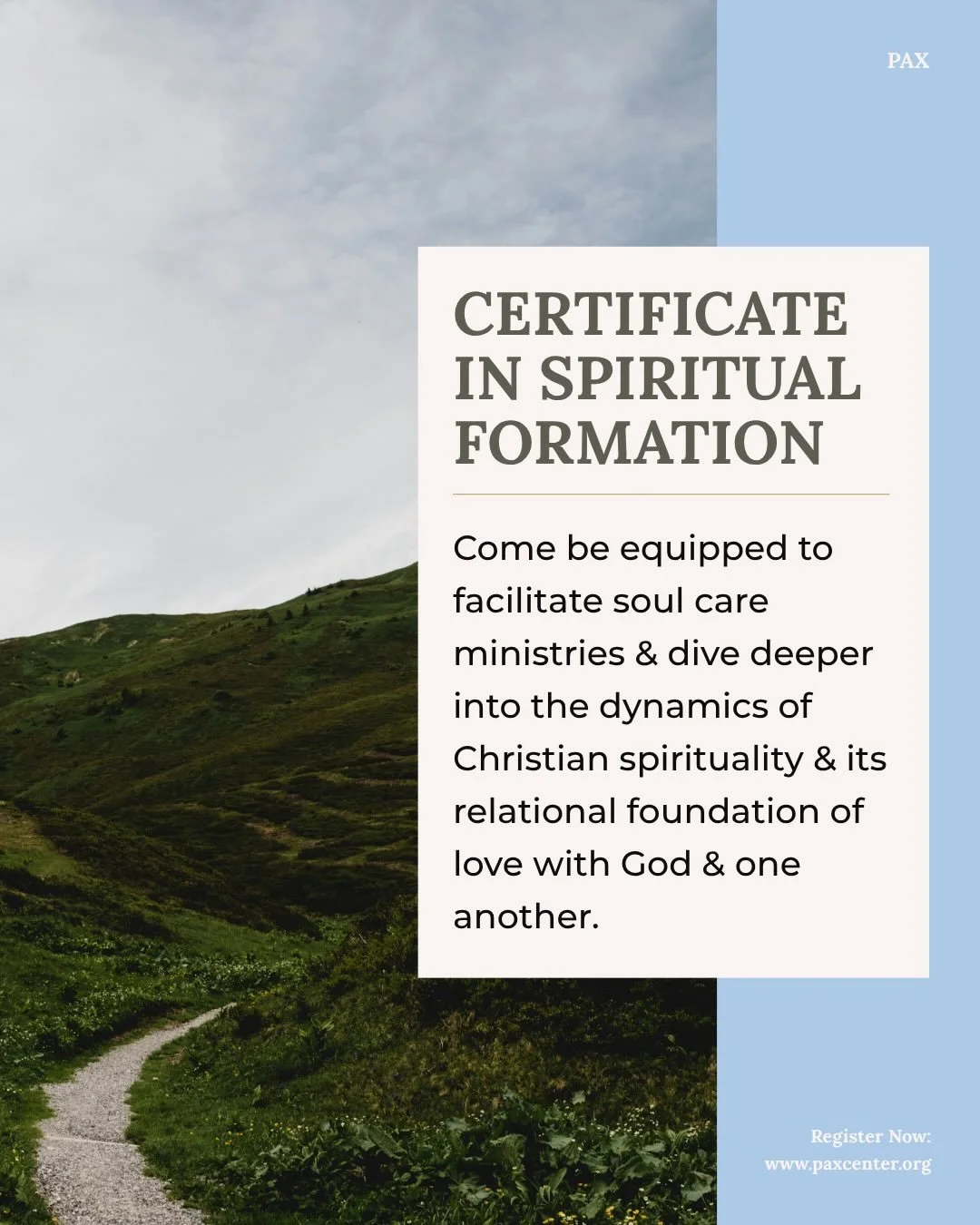 Come find your voice as a holder of space for soul care ministries.

Whether you are a trained spiritual director, graduate of TL1, or a similar program we would love to come alongside you as you take your next step.

Let&rsquo;s equip our communitie