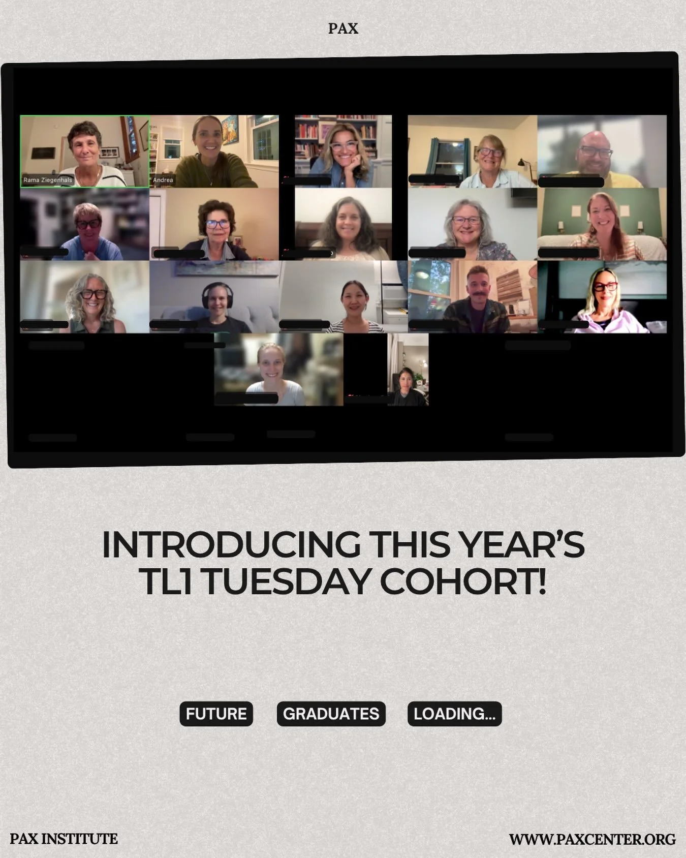 Our Tuesday TL1 crew is off and running!

So excited for this group and the friendships and memories they will from over these 9 months ☺️

Know that each one of you are being prayed for as you journey with God!

Former TL1 grads, any words of encour