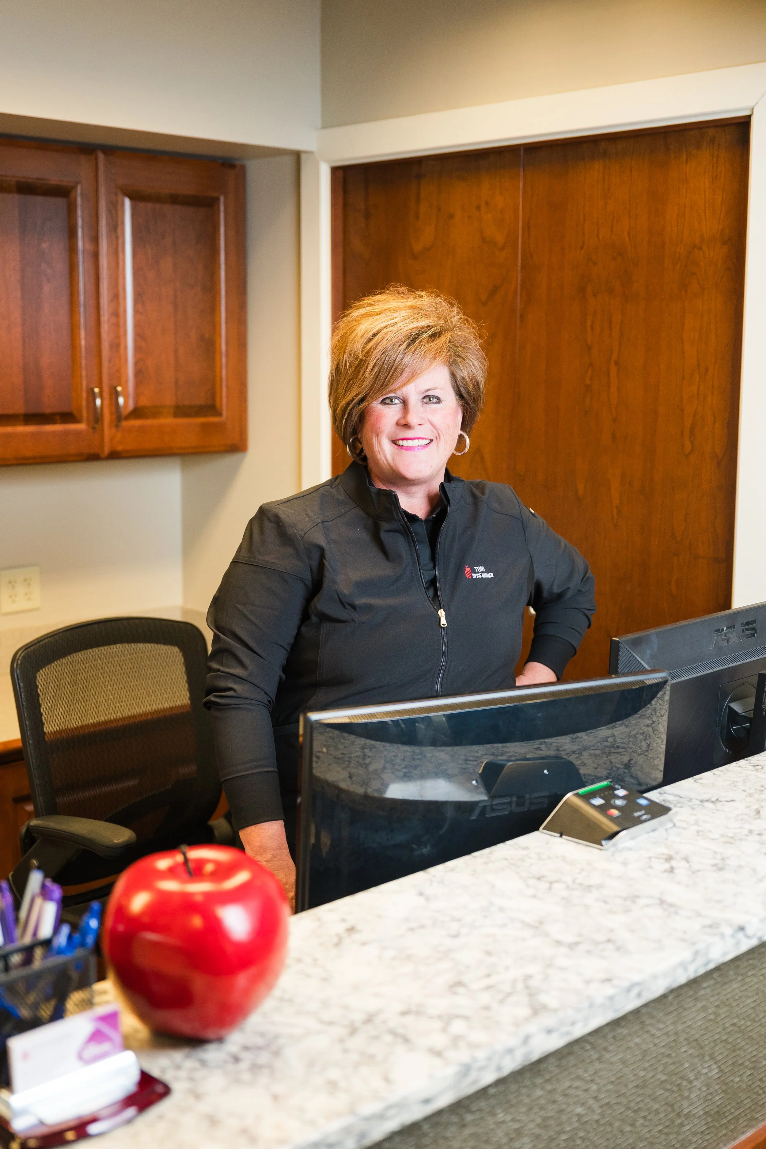 Bloomington il dentist office admin staff headshots