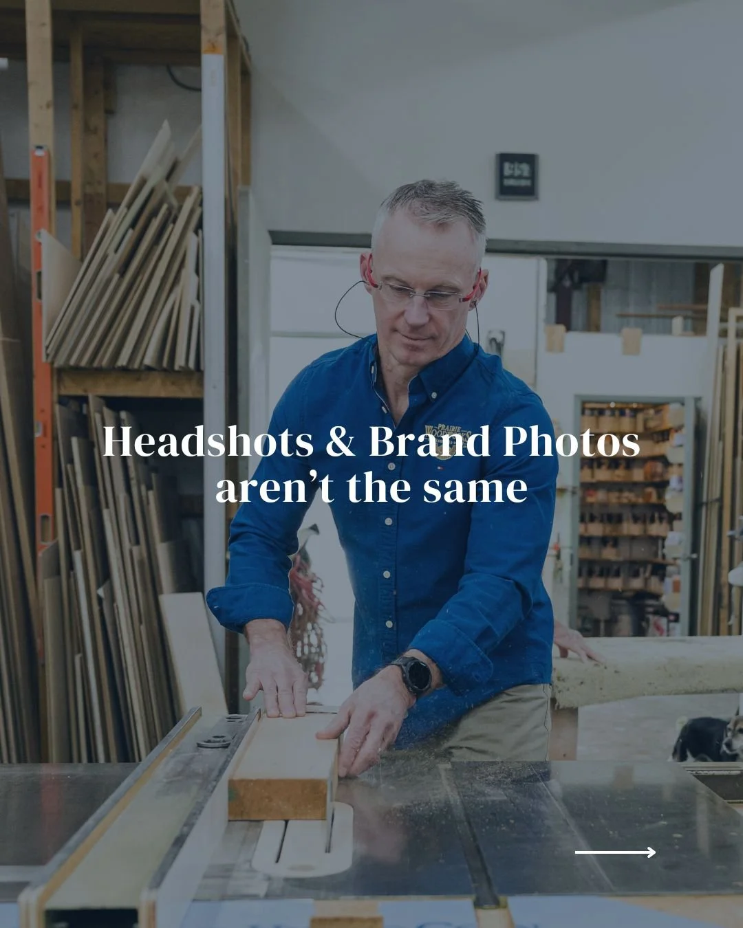 Headshots and brand photos aren&rsquo;t the same thing &mdash; and Prairie Woodworks is a great example of why.

We worked together on a brand session to create updated images for their new website. While brand sessions do include headshots, they&rsq