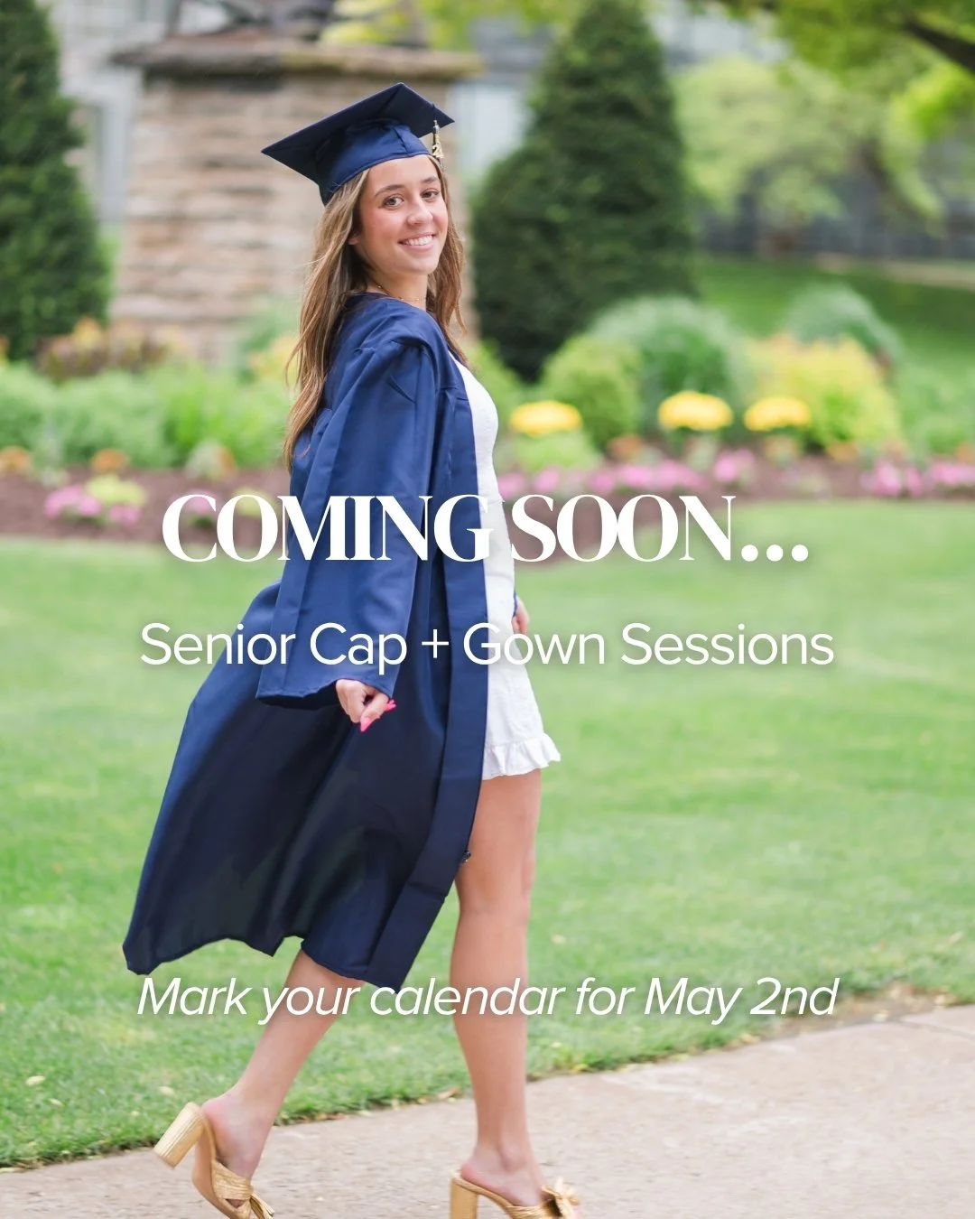 Senior Cap + Gown Sessions are coming soon.

Mark your calendar for May 2.

Head to www.teresaklokkengaphotography.com/seniors/#booksenior for all the details and to book your session! 📷✨