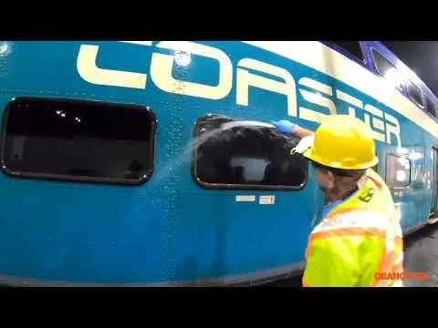 ORANGE-SOL Coaster Train Window Cleaning