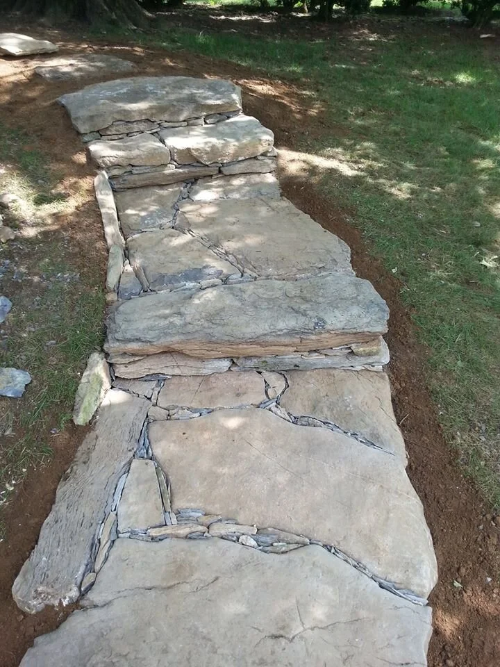 Custom dry stack field stone steps by Steel and Stone — Designer ...