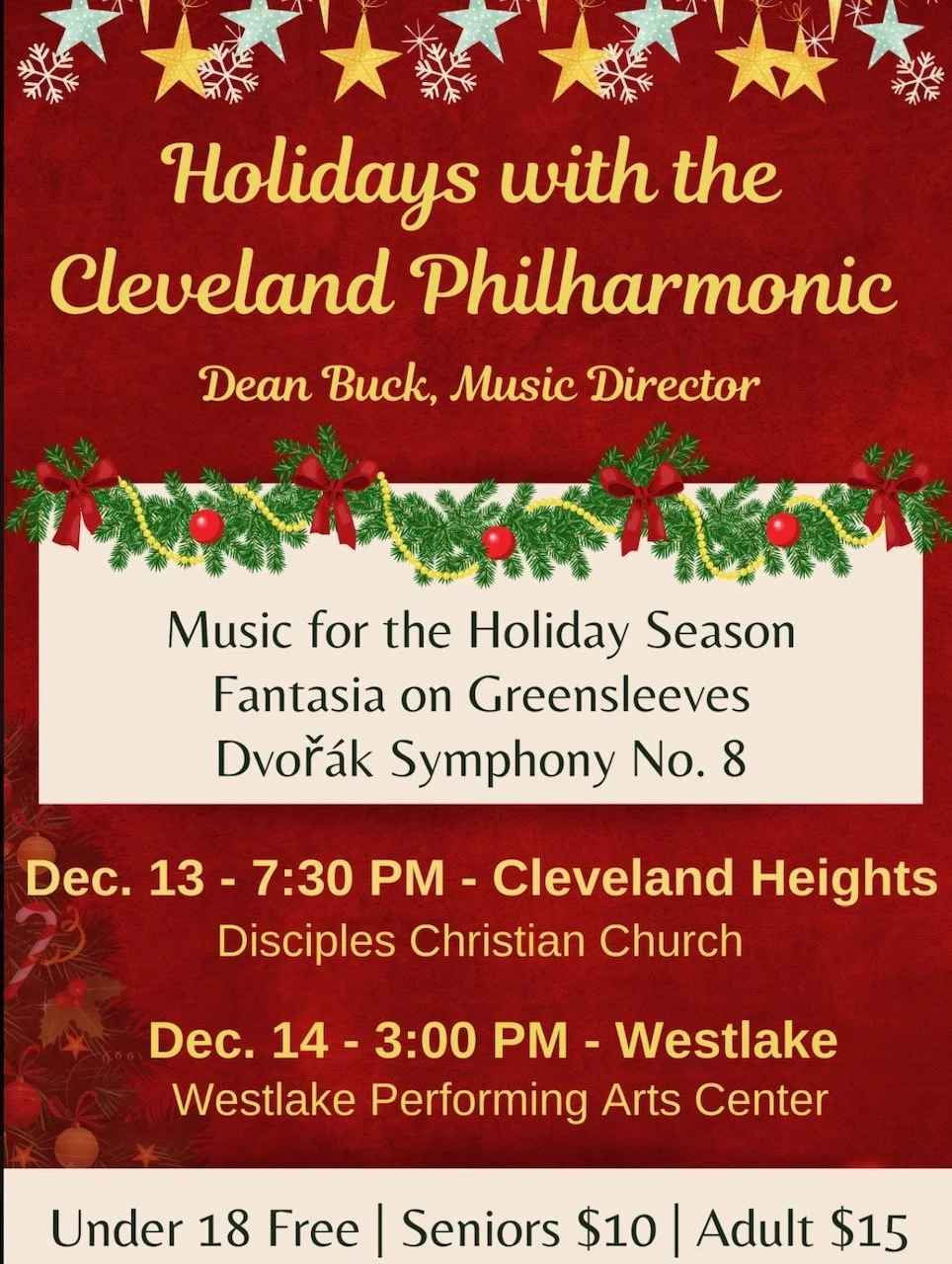  Cleveland Philharmonic Orchestra Concert - TICKETED