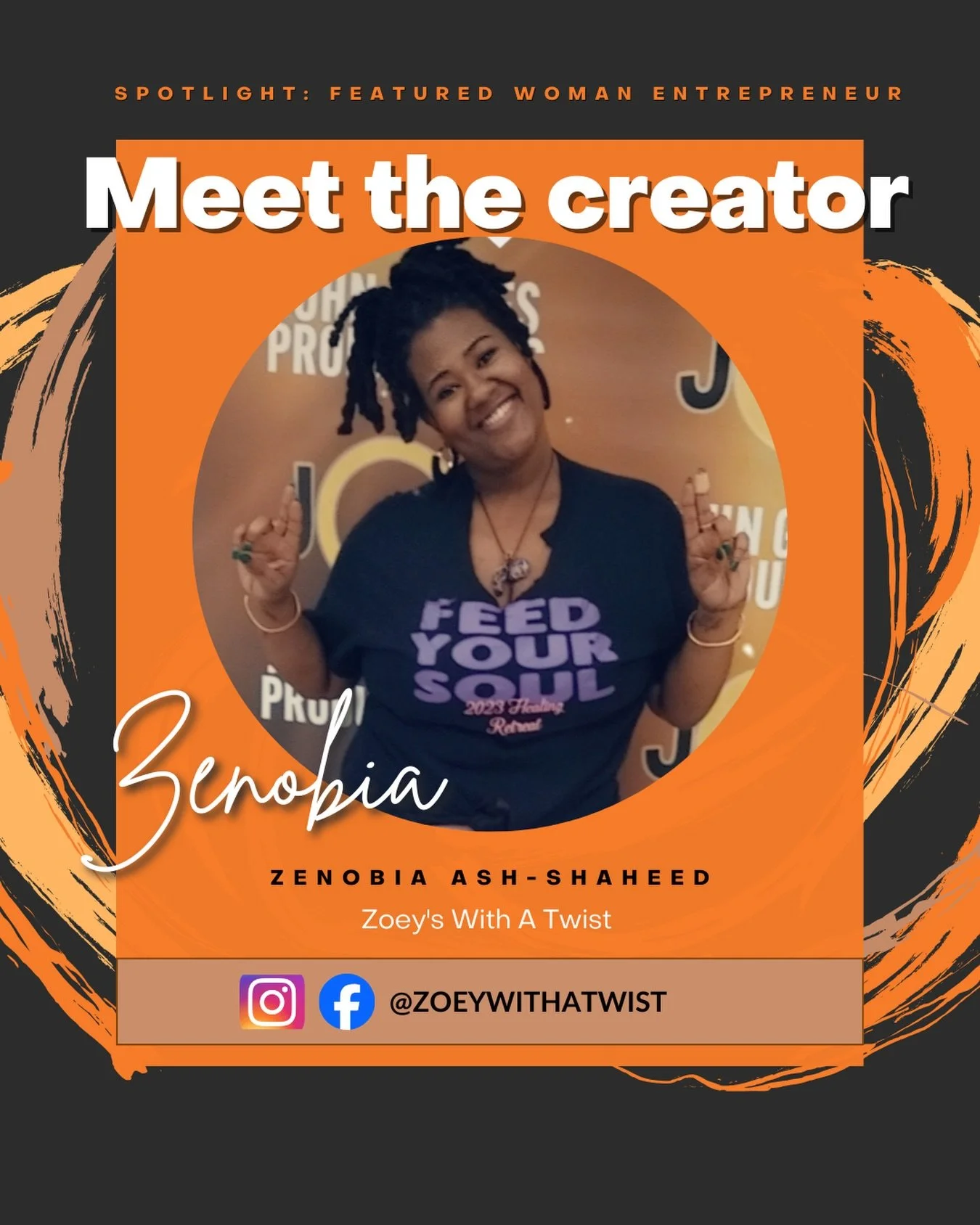 Our featured woman of today is Zenobia of @zoeywithatwist ✨ 

She is the founder of a plant-based traveling experience that hosts self-care circles and full weekend self-care retreats designed to nurture community, restoration, and intentional living