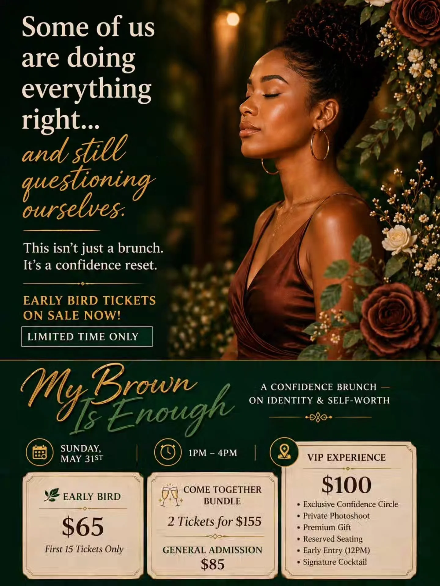 Some of us are doing everything right&hellip;
and still questioning ourselves.

If that hit, this brunch is for you.

My Brown Is Enough is not just another event.
It&rsquo;s a confidence reset for women who are building, showing up, and still naviga