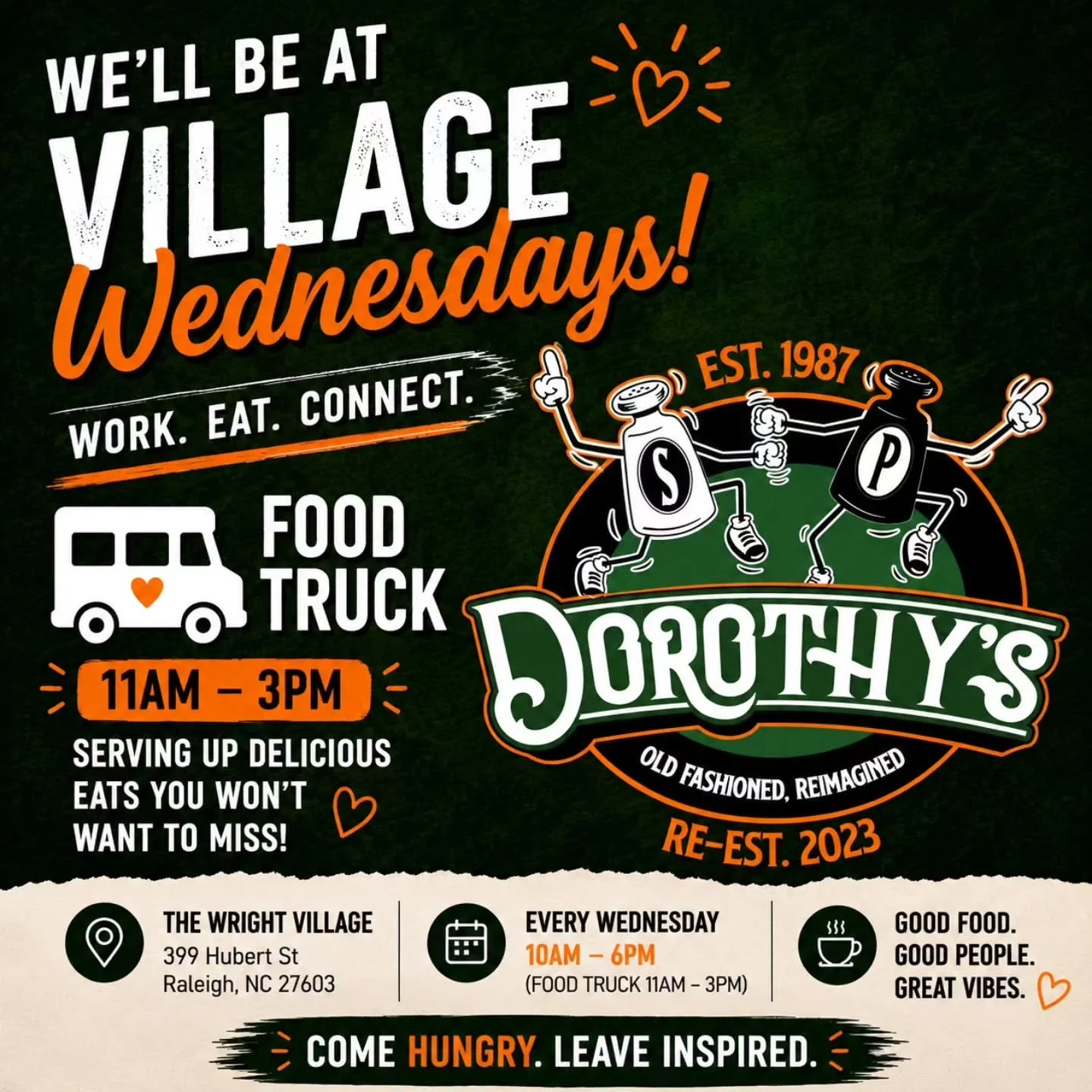 This Wednesday we&rsquo;ve got @Dorothy's Old Fashioned pulling up and if you know&hellip; you know.

Serving from 11AM &ndash; 3PM
Come hungry. Seriously.

But here&rsquo;s the move:
👉 Grab lunch food truck Dorothy's Old Fashioned
👉 Grab a smoothi