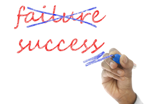failure crossed out and success underlined