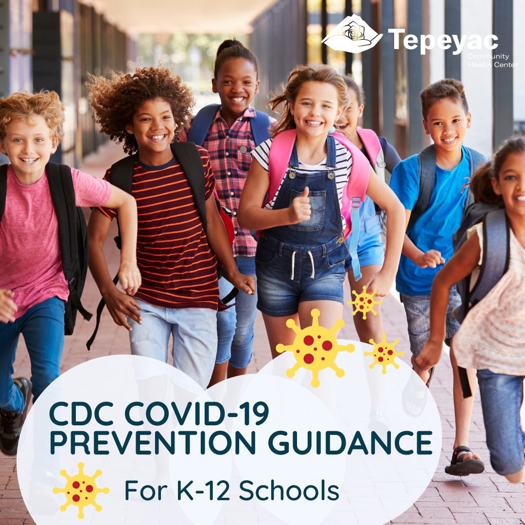 CDC COVID-19 Guía de prevención para escuelas K-12