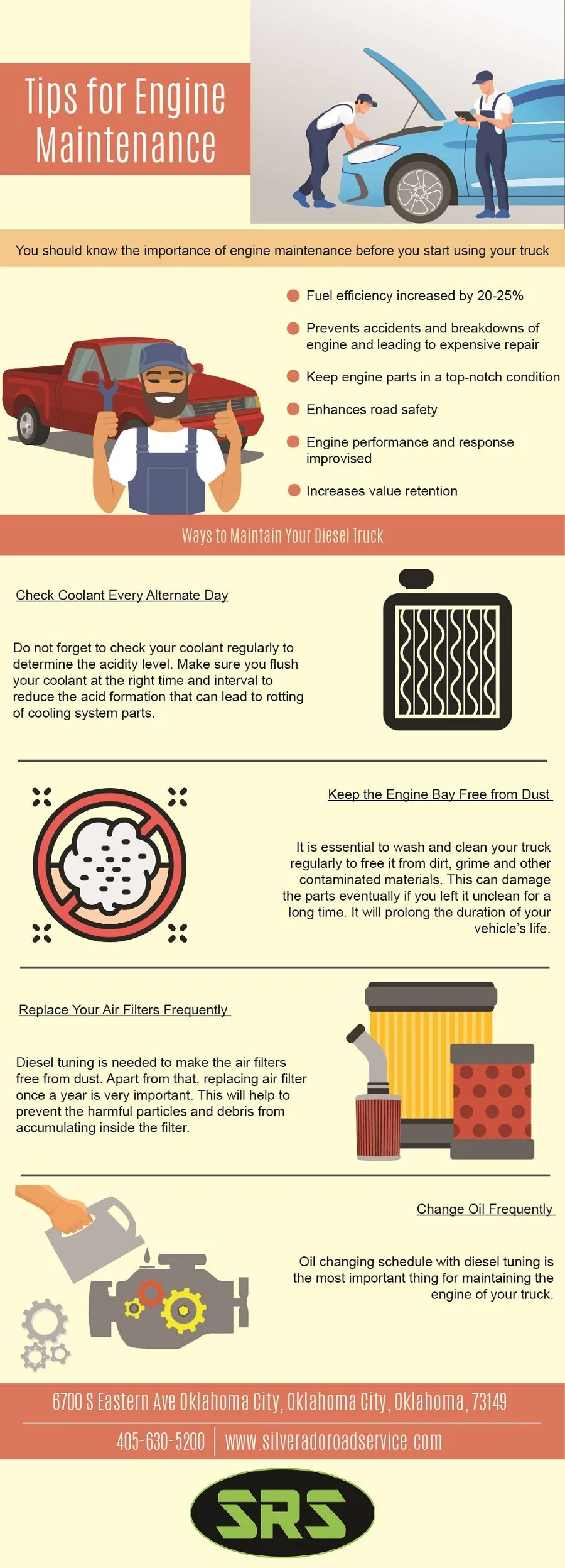 Tips For Engine Maintenance (Infographic)