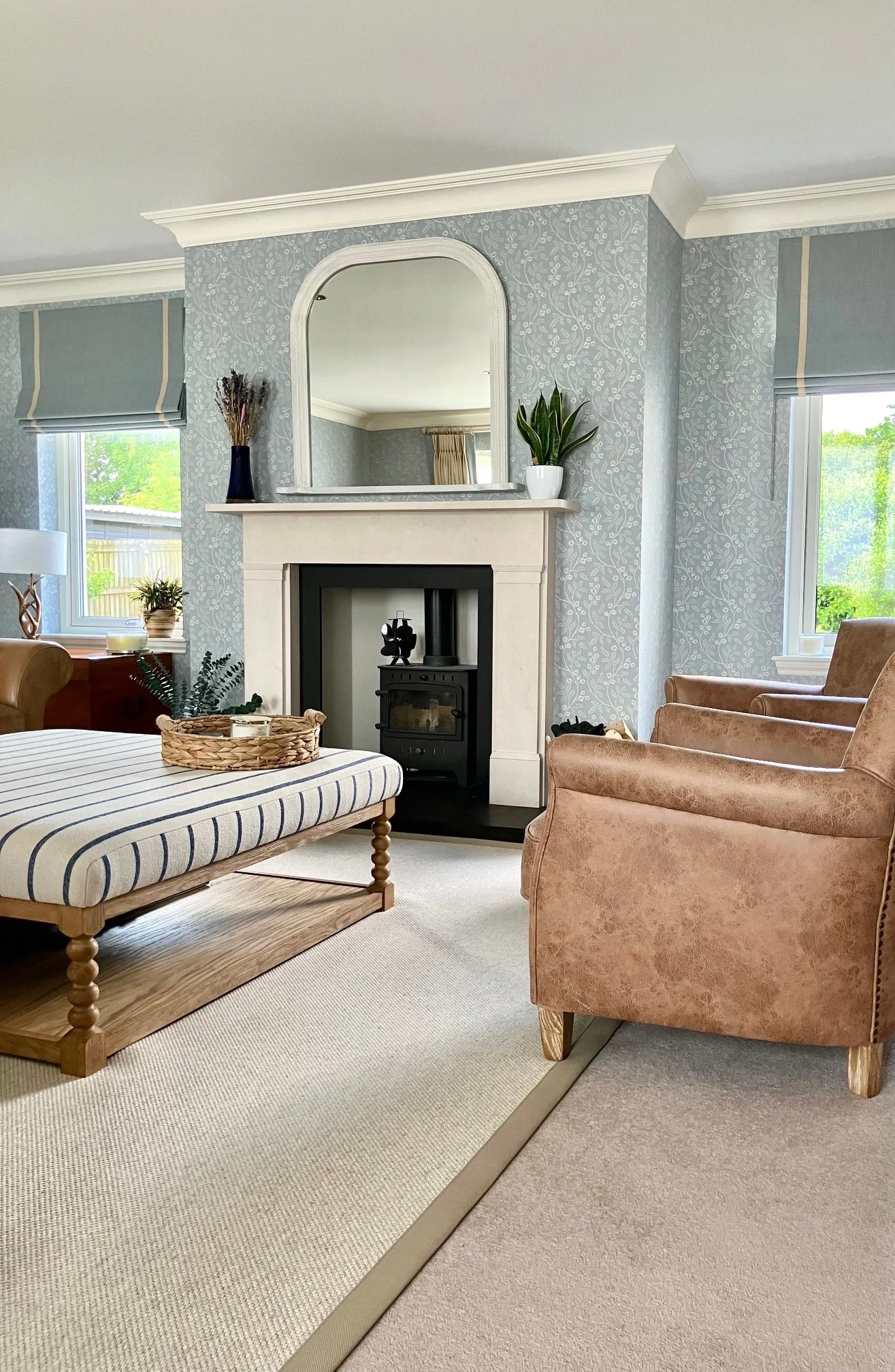 New build country home living room