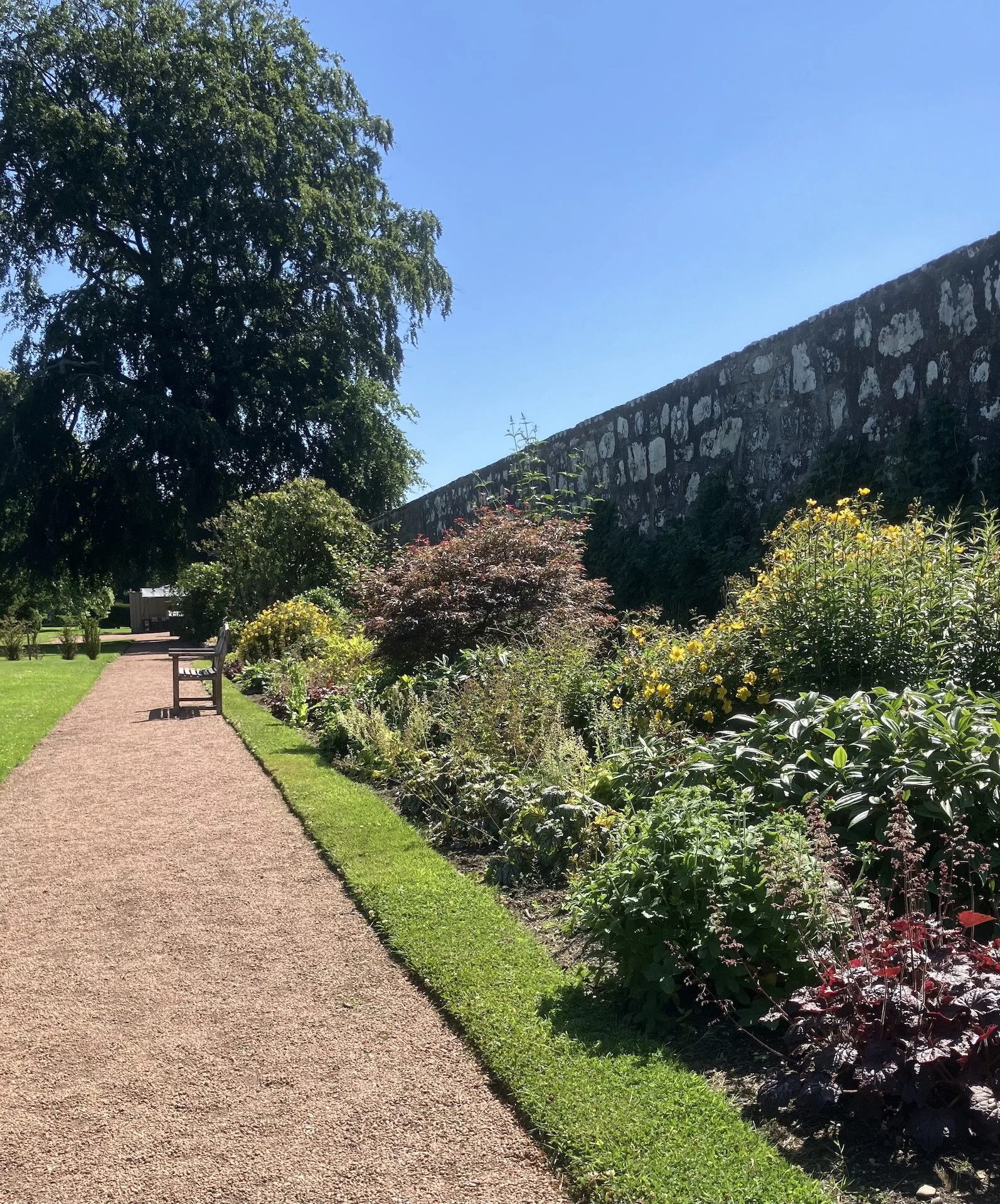 Long border Ellon Castle Gardens