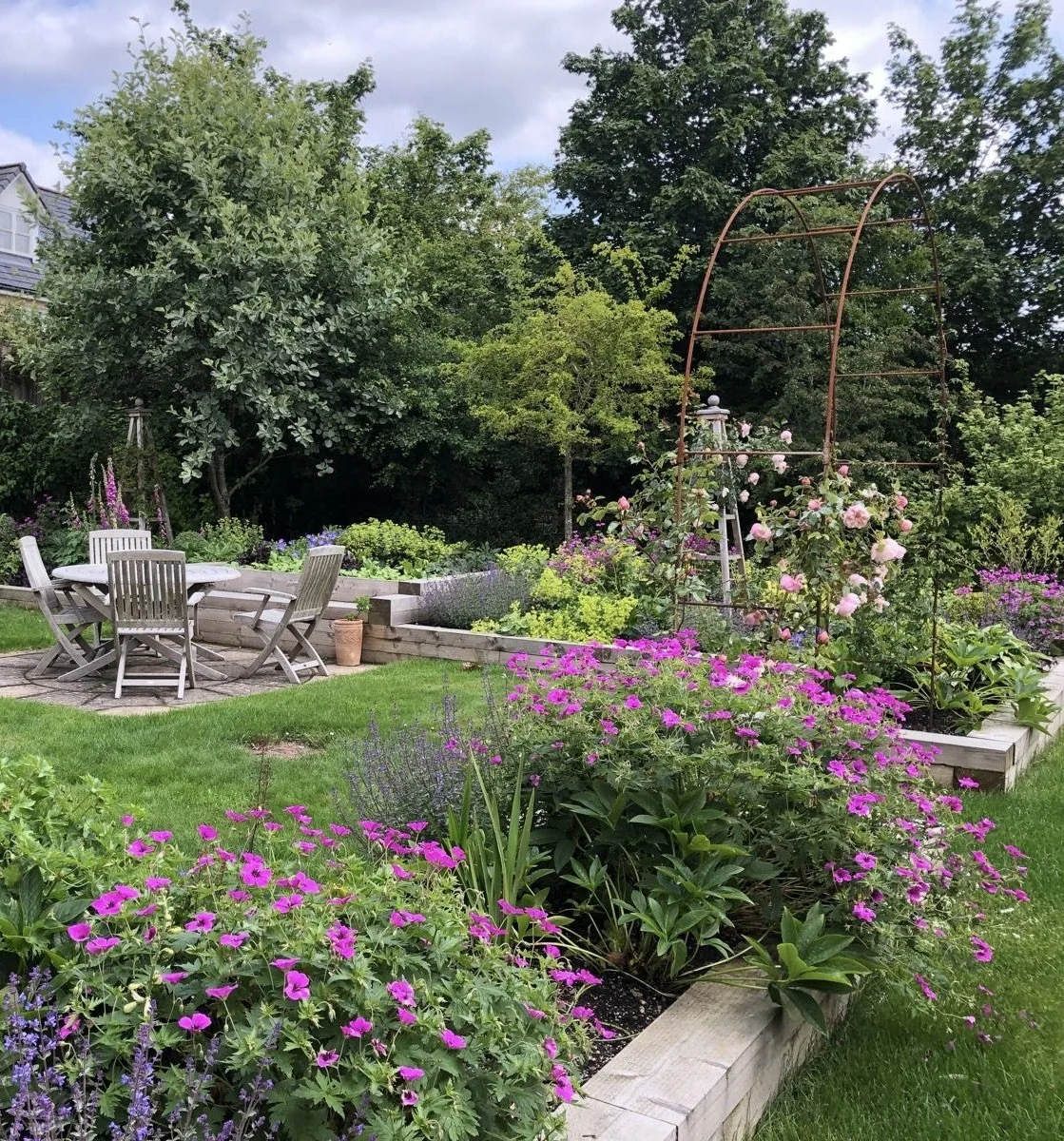 Raised beds country garden