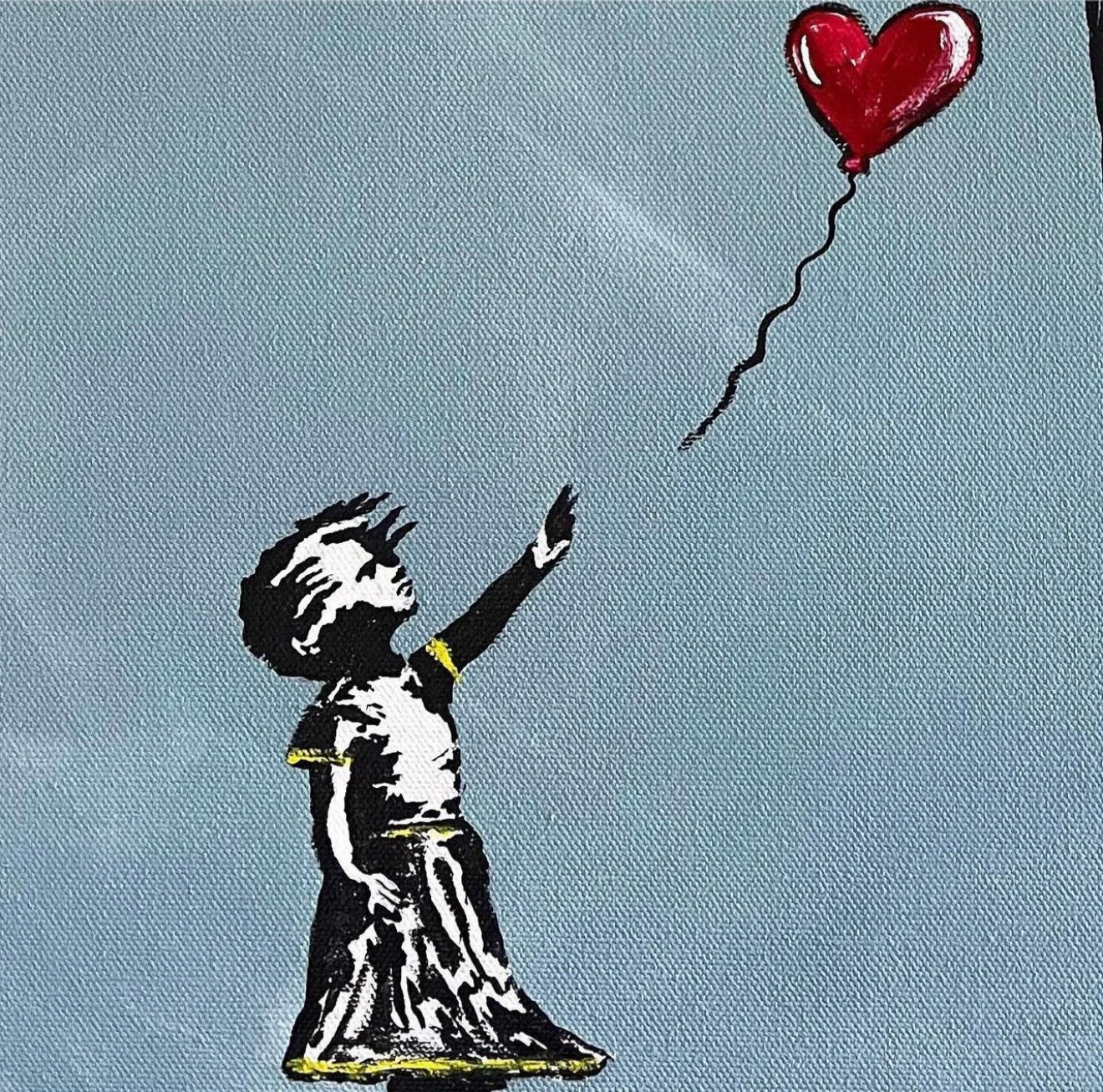 Banksy Balloon Girl + Indian Elephant Original Painting — Art of