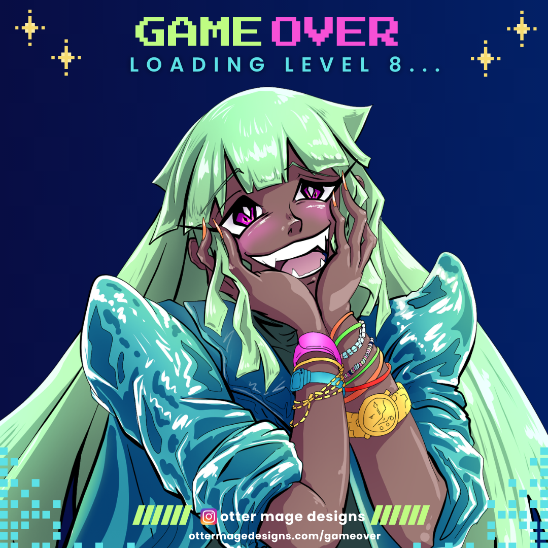 Yana, the yandere character from Jade's original manga series, Game Over.  Catch her debut in Game Over Level 8!