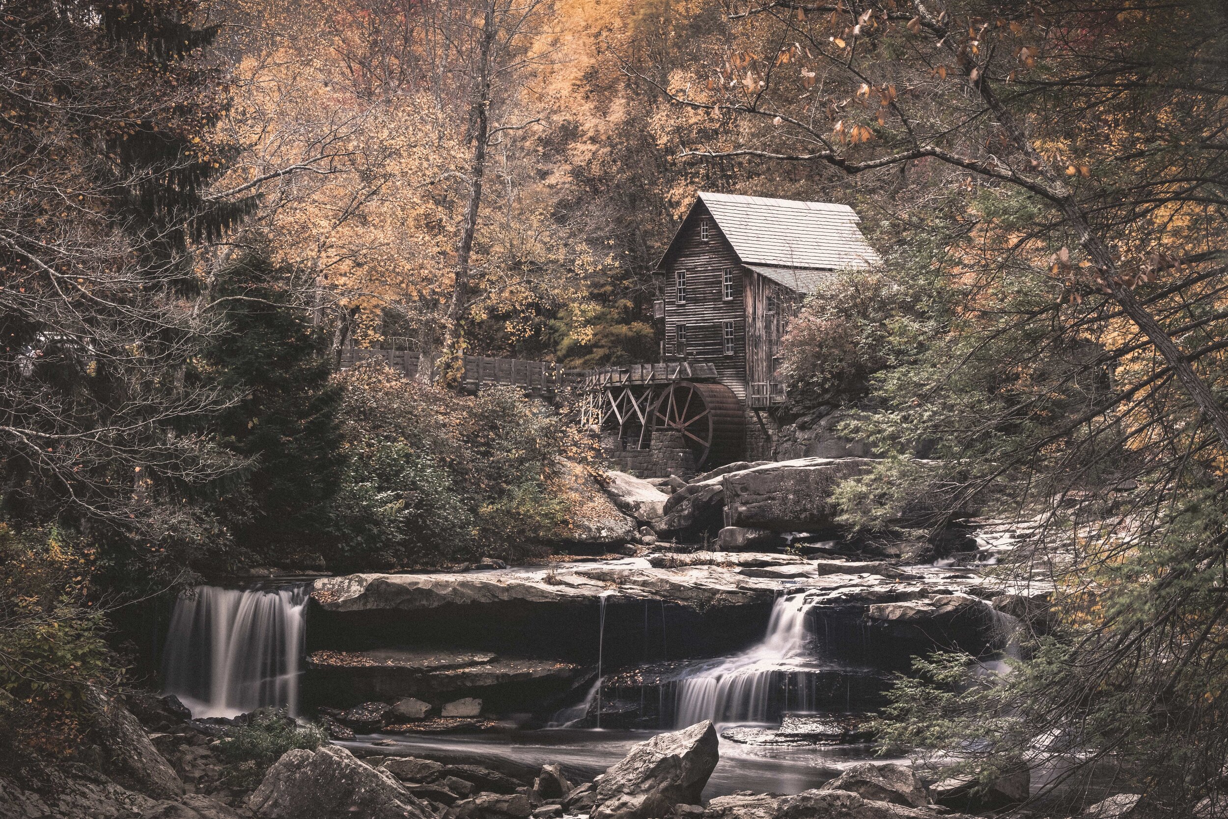 Glade Creek Grist Mill during Fall