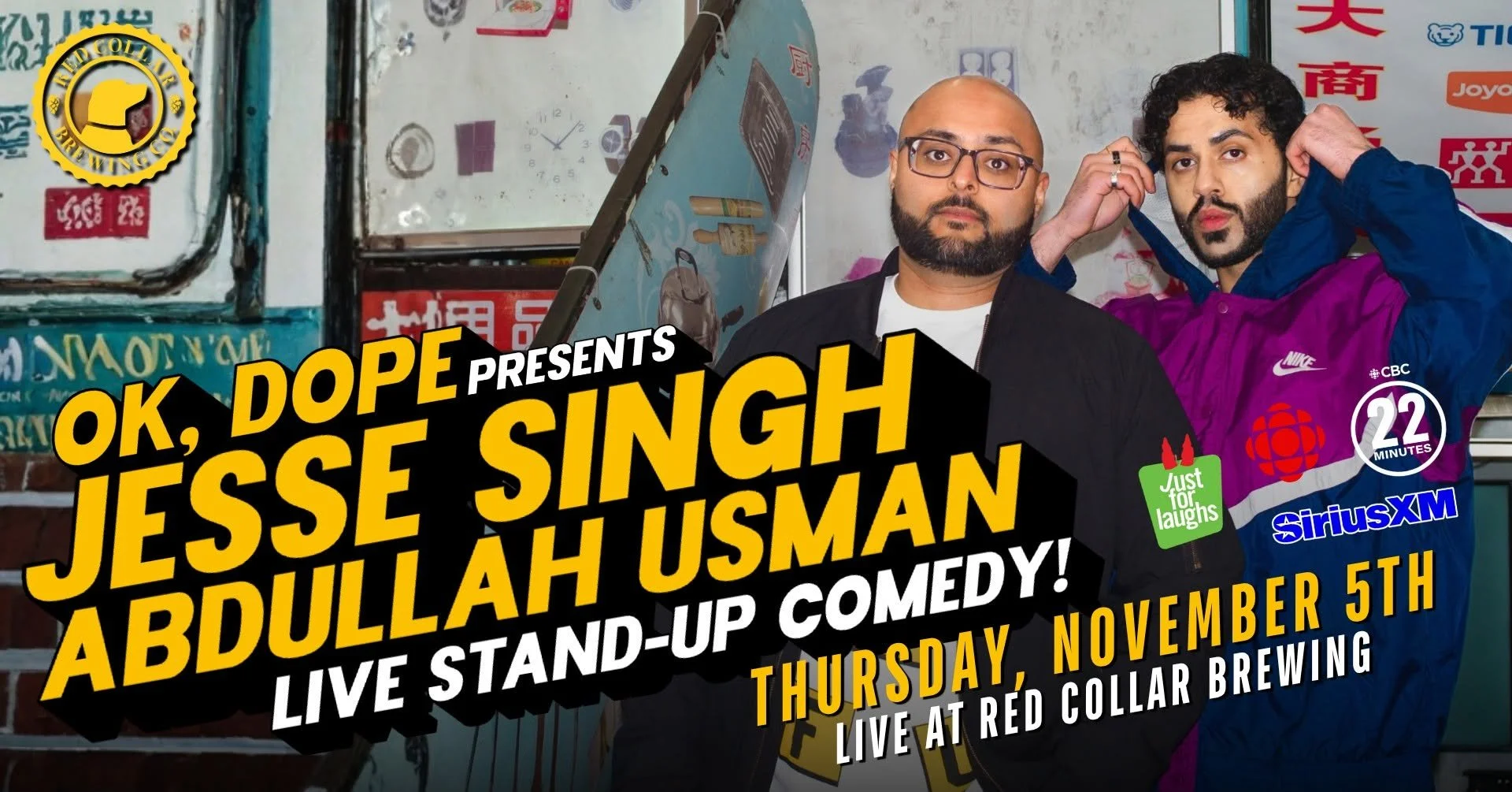 OK, DOPE Presents JESSE SINGH &amp; ABDULLAH USMAN live at RCB &amp; Gin Lane