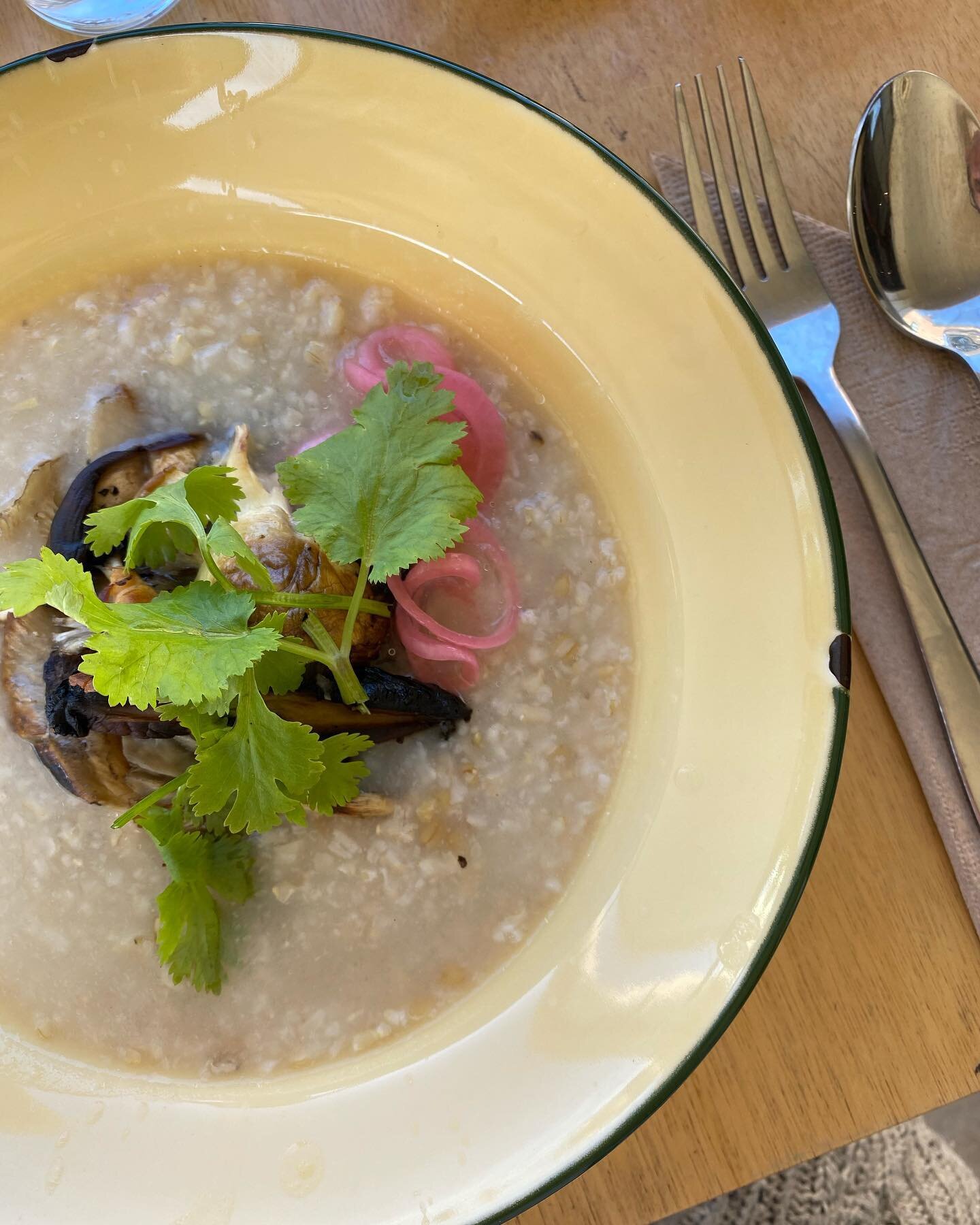 Gut loving and immune nurturing Congee from @amandhis ✨💛 It&rsquo;s certainly the weather for it in Albury today!