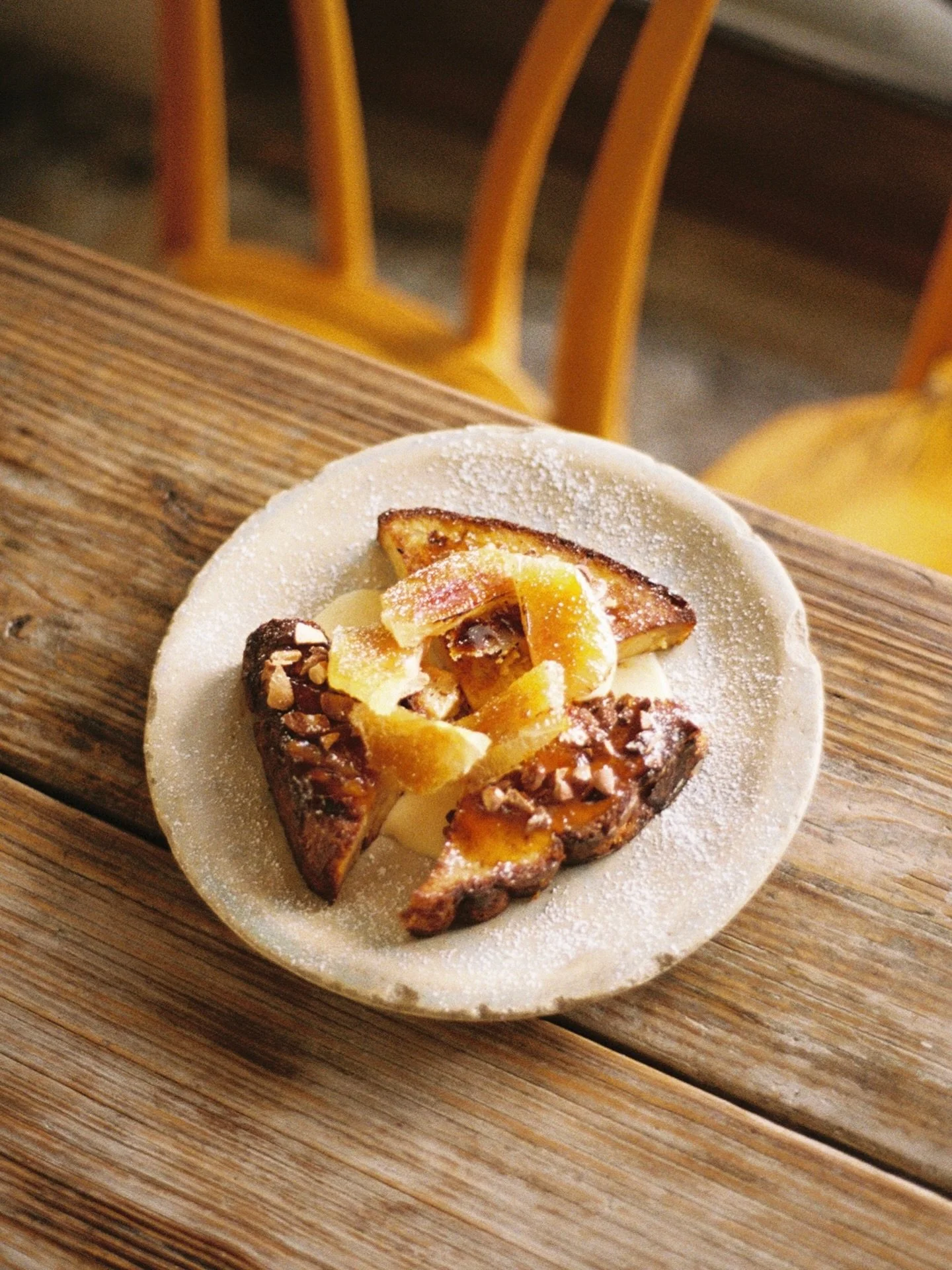 spring refresh on two favorites 🍳

our seasonal omelette, now with asparagus, sorrel, ricotta 

french toast with br&ucirc;l&eacute;ed grapefruit, cream, toasted almond 

a little greener, a little softer, right on time